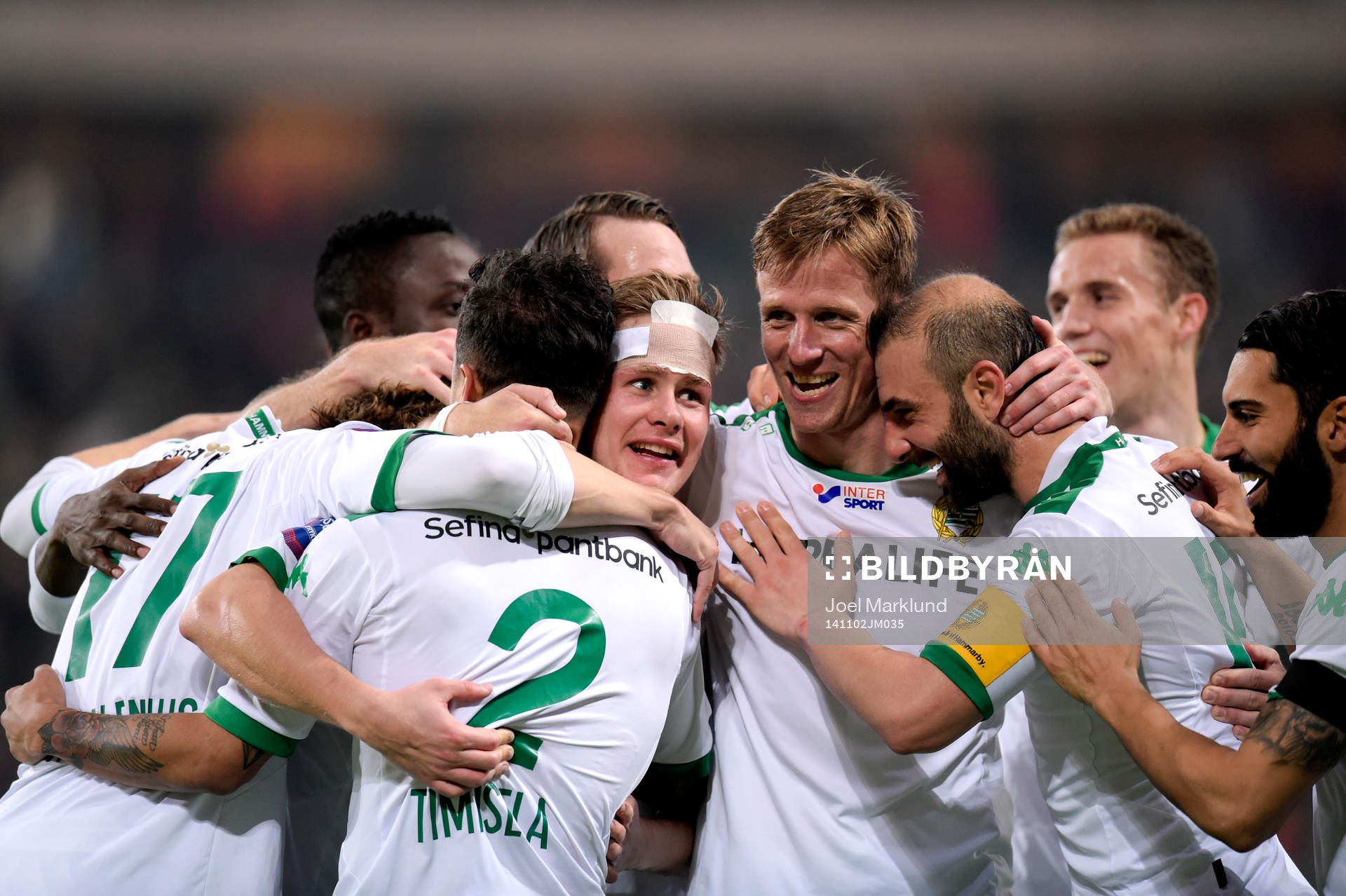 Hammarbys Michael Timisela jublar