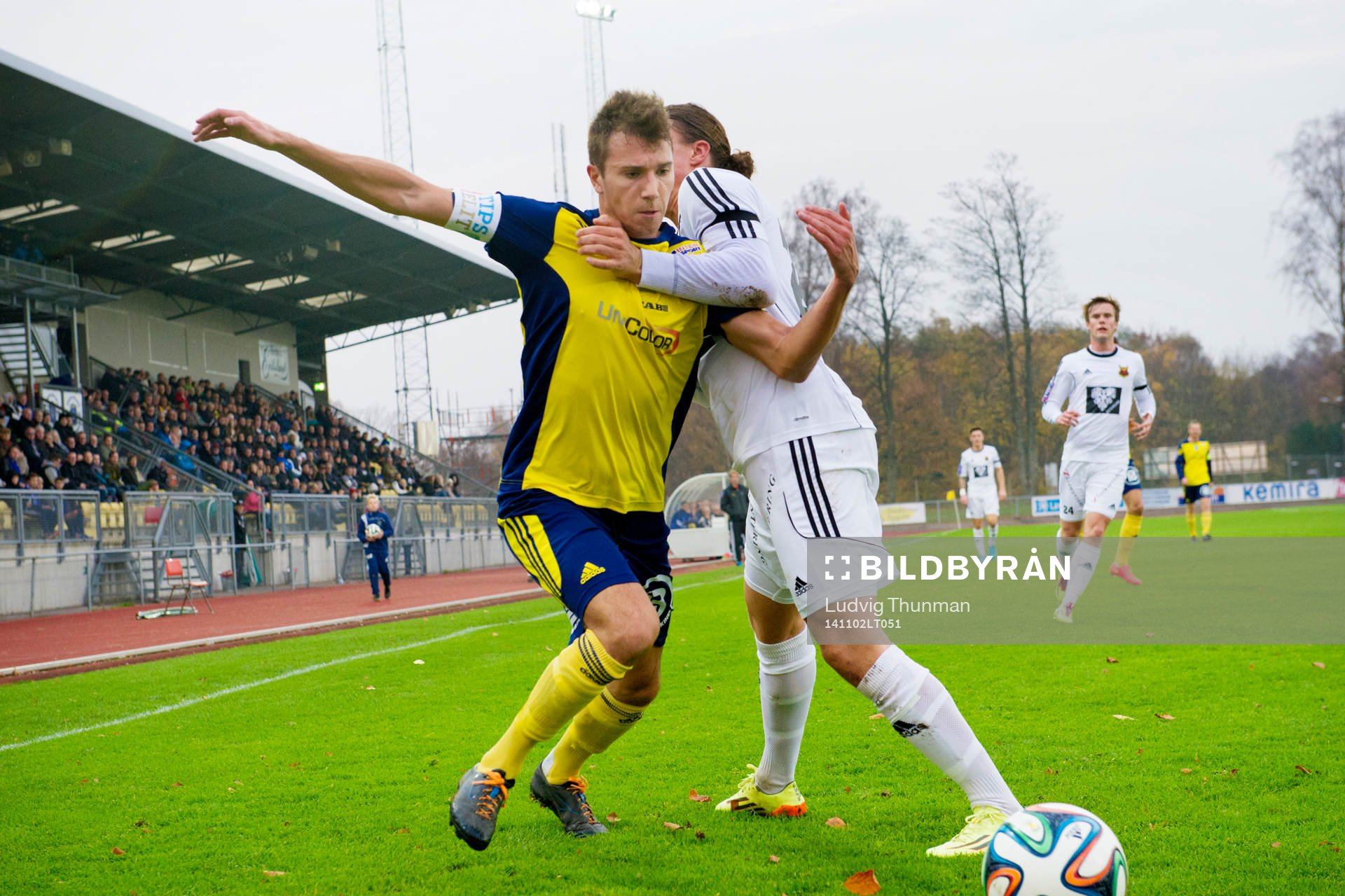 Ängelholms Michael Baggner under fotbollsmatchen i Superettan mellan Ängelholm och Östersund den 2 november 2014 i Ängelholm. 