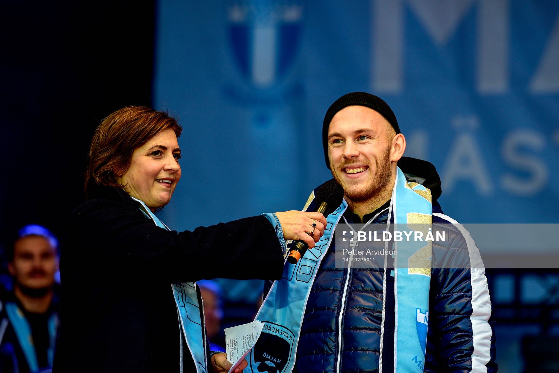 Malmö FFs Magnus Eriksson firar SM-guld