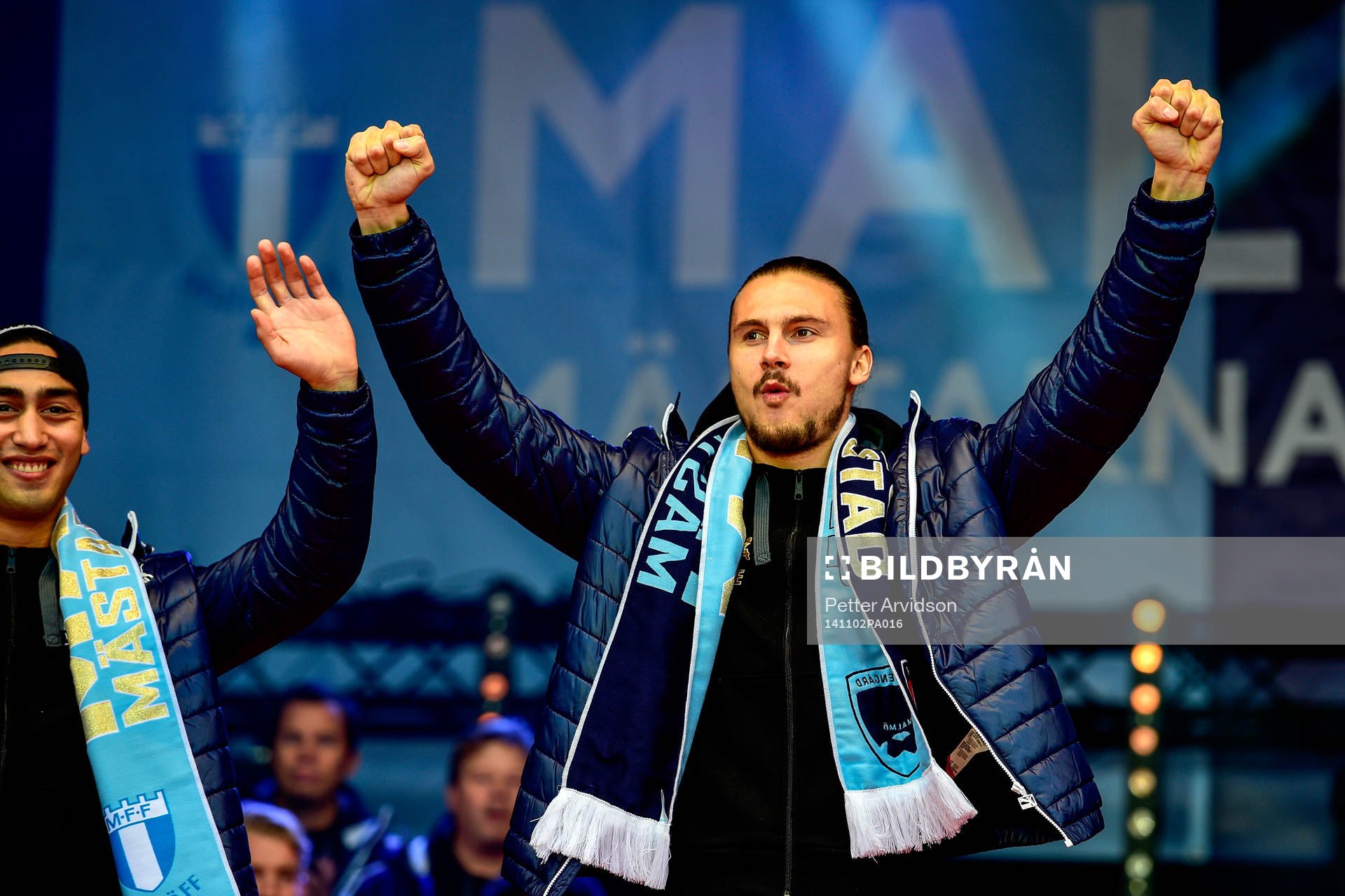 Malmö FFs Erik Johansson firar SM-guld
