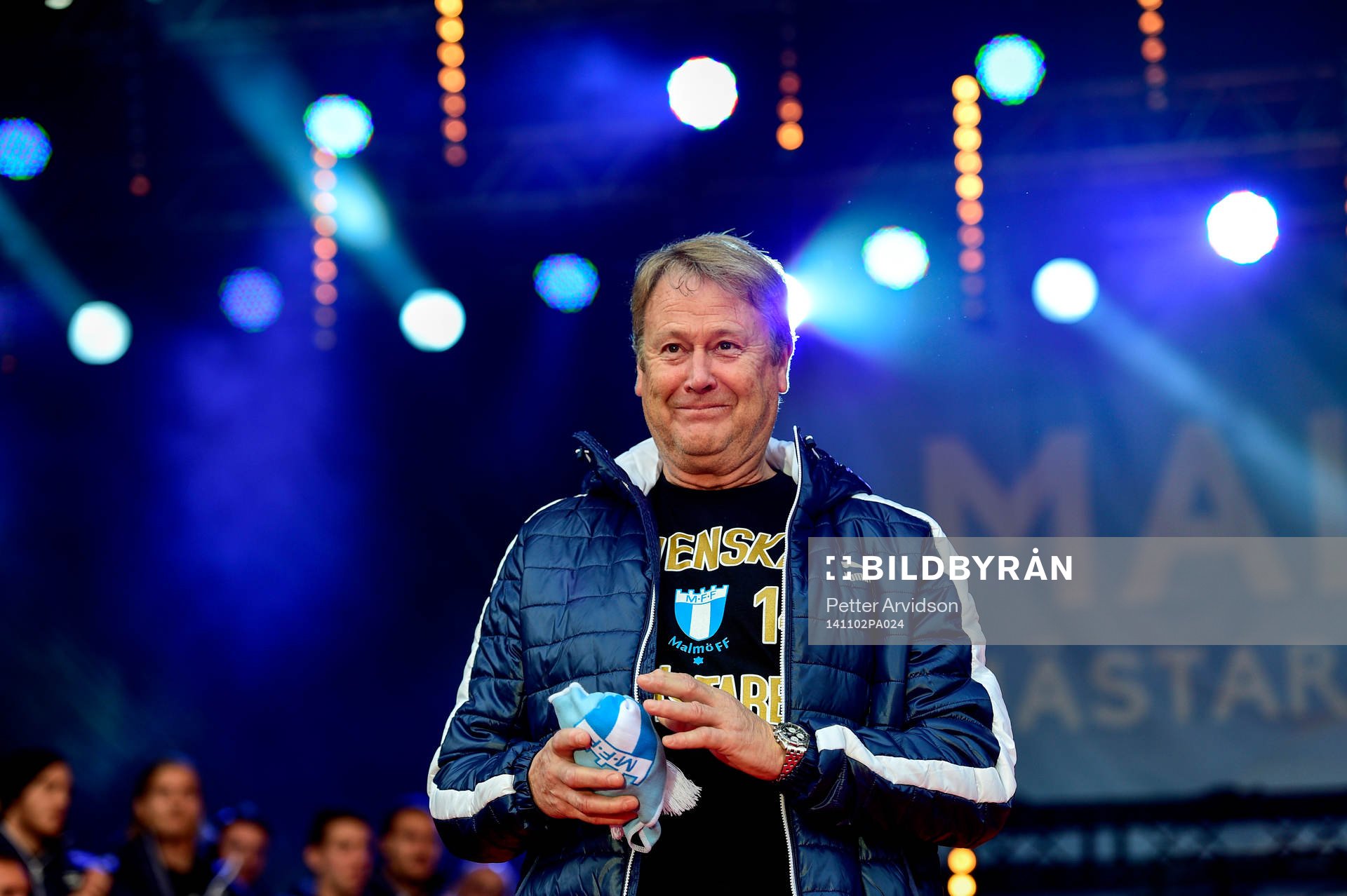 Malmö FFs tränare Åge Hareide firar SM-guld