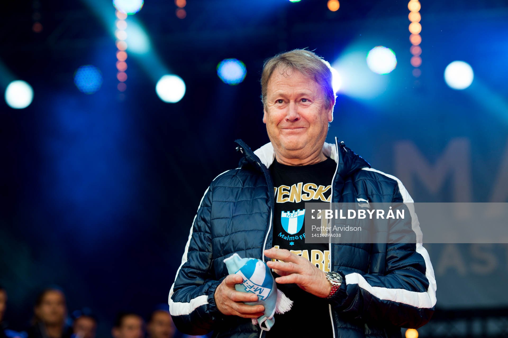 Malmö FFs tränare Åge Hareide firar SM-guld