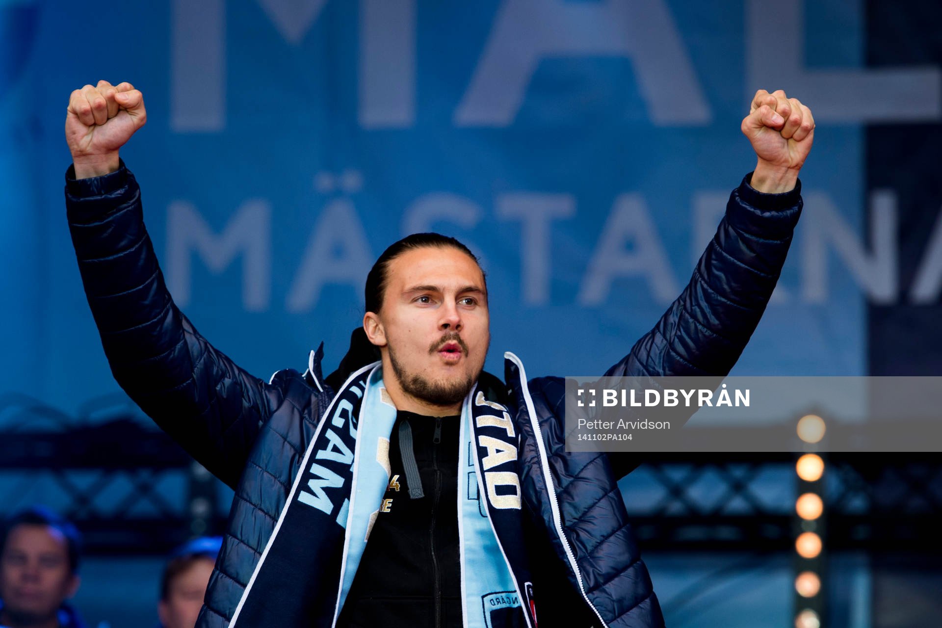 Malmö FFs Erik Johansson jublar när Malmö FF och