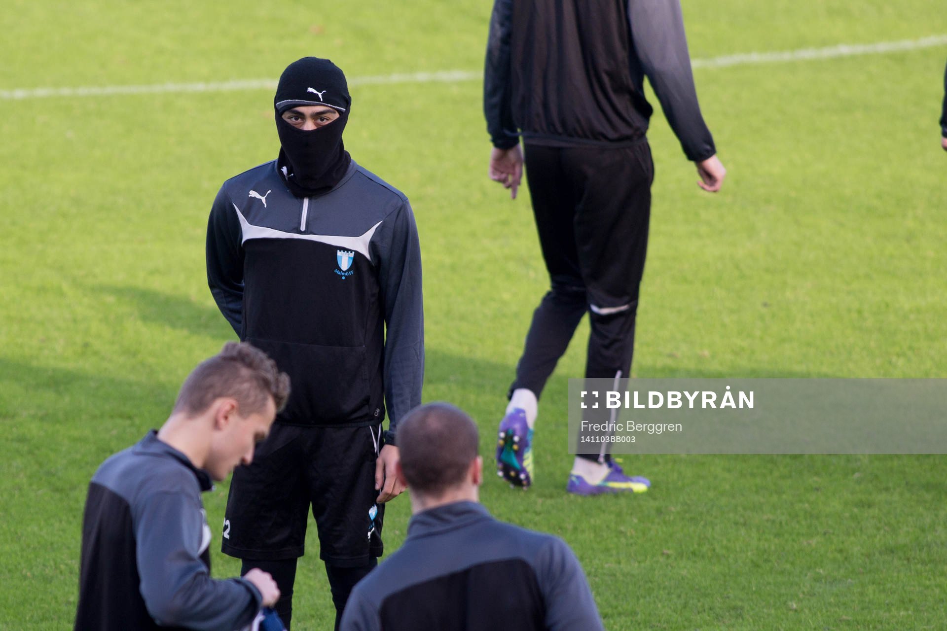 Malmö FFs Amin Nazari under en träning den 3 november 2014 i Malmö.