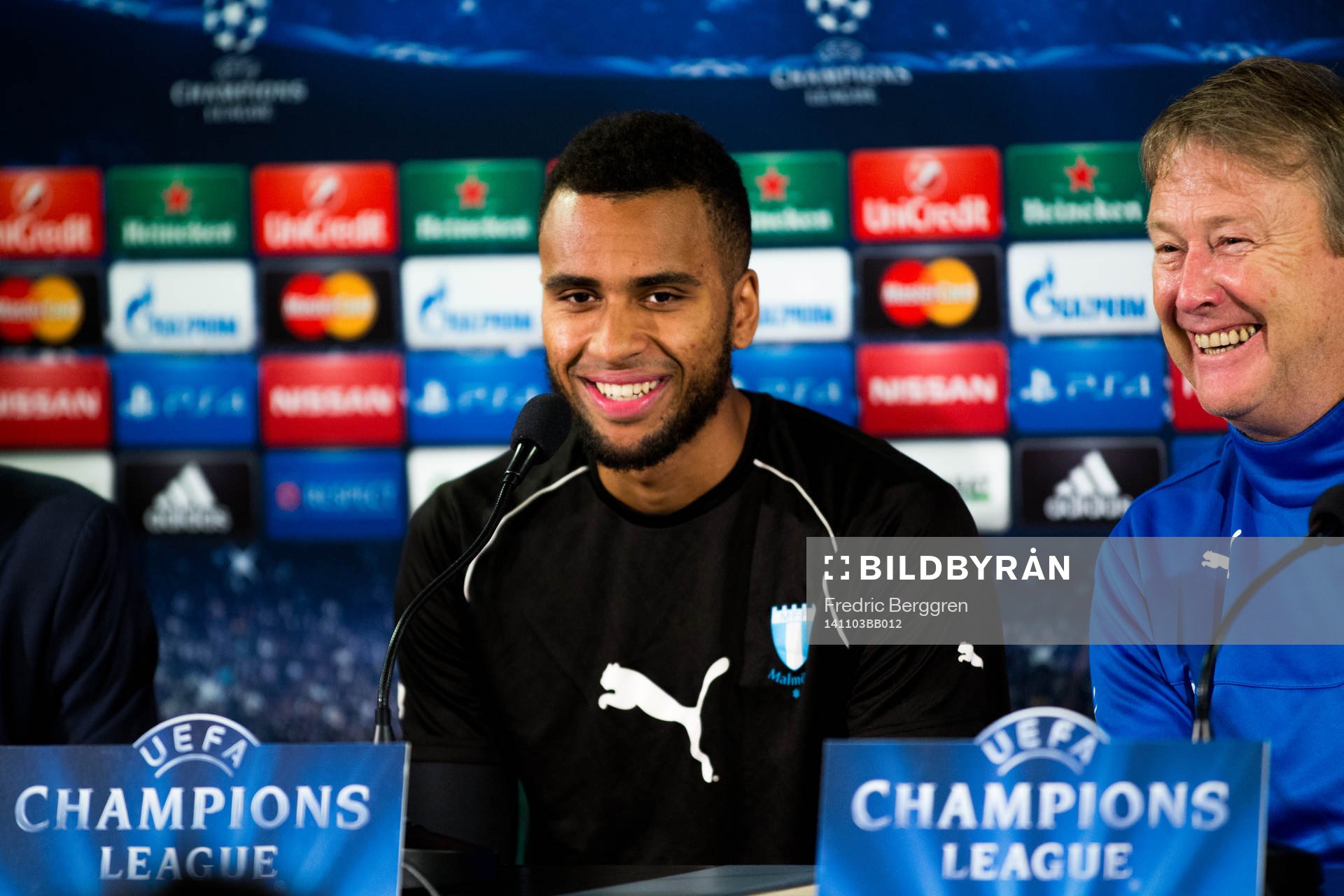 Malmö FFs Isaac Kiese Thelin och tränare Åge Hareide