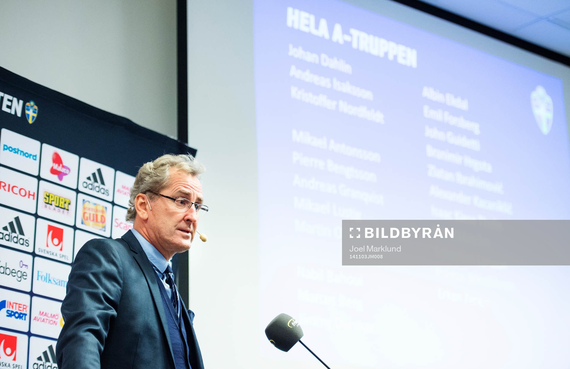 Förbundskapten Erik Hamrén presenterar