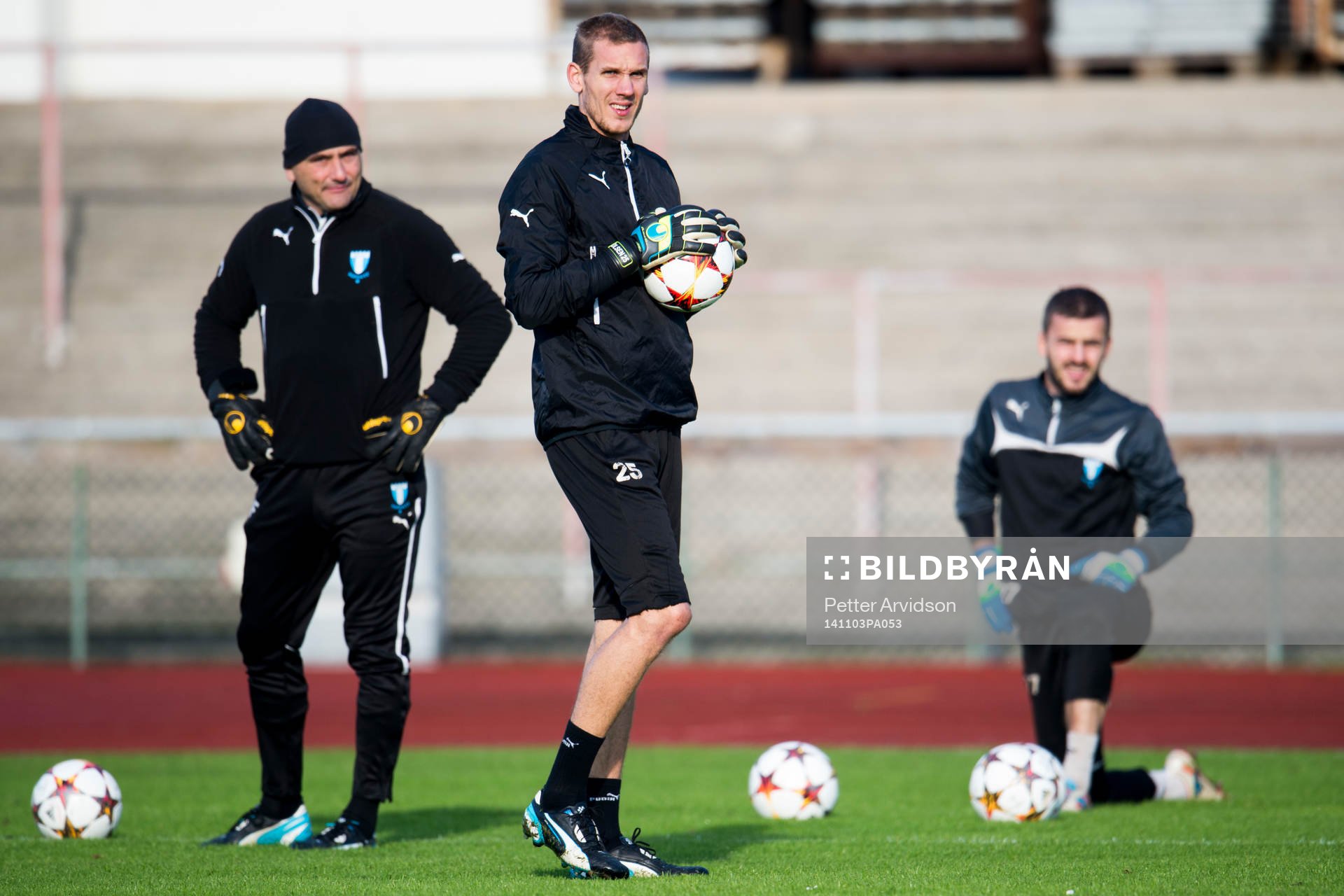 Malmö FFs målvaktstränare Jonnie Fedel, målvakt Robin