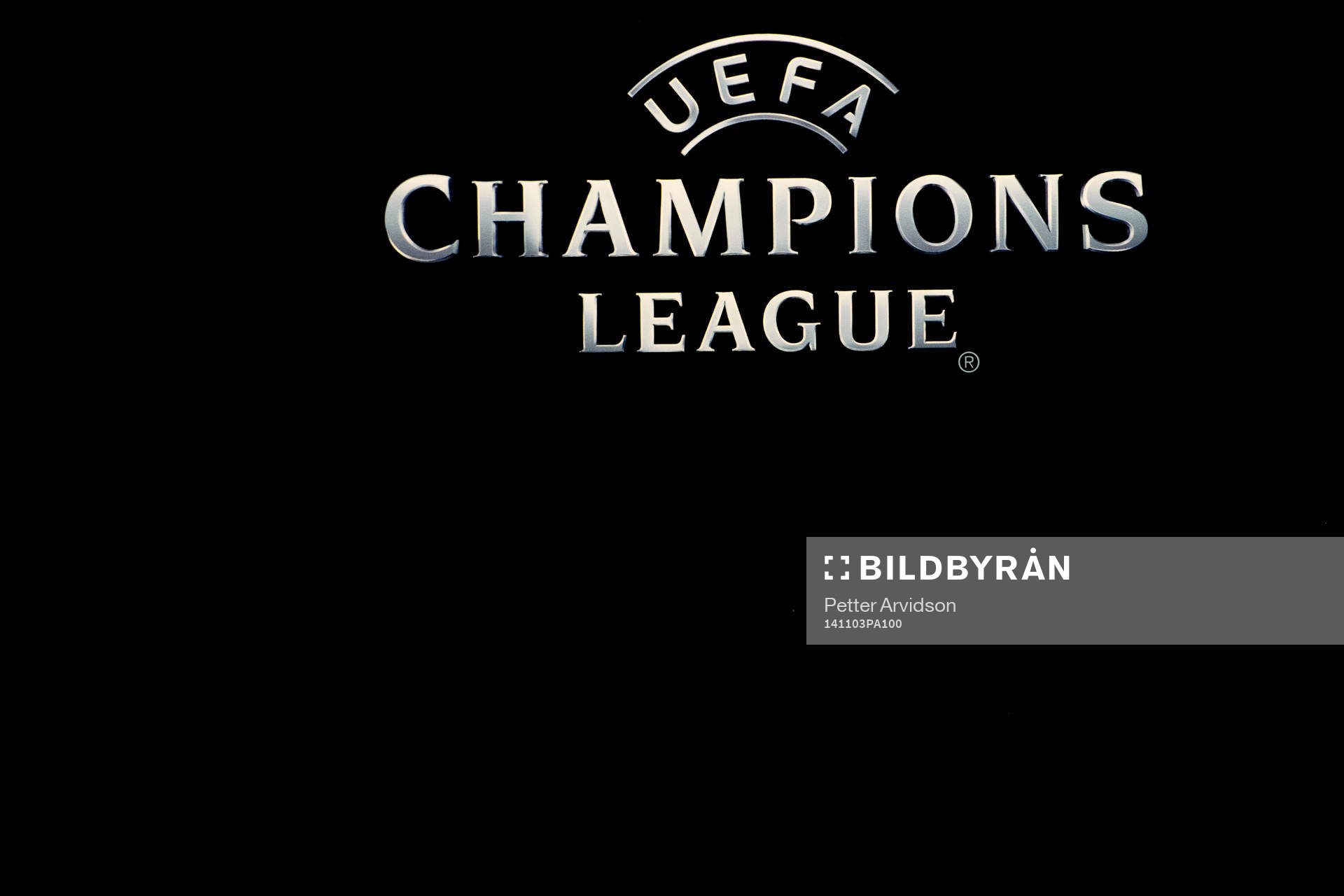 Champions League skylt