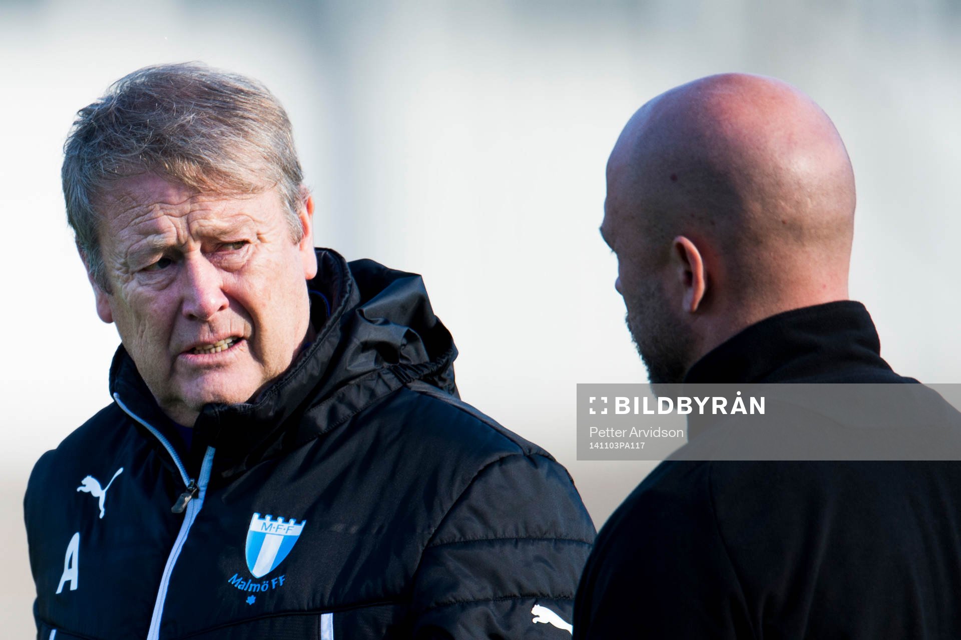 s tränare Åge Hareide och assisterande tränare Olof