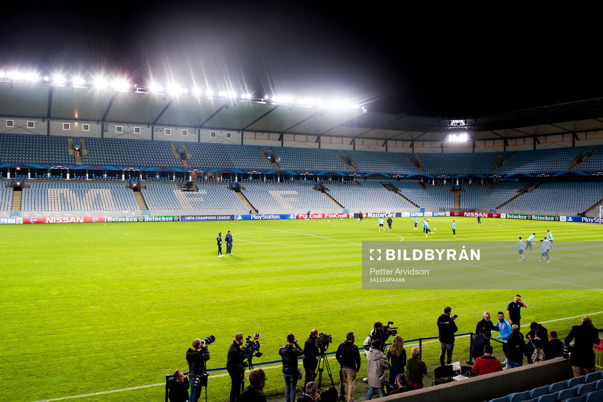 Atletico Madrid tränar på Swedbank Stadion