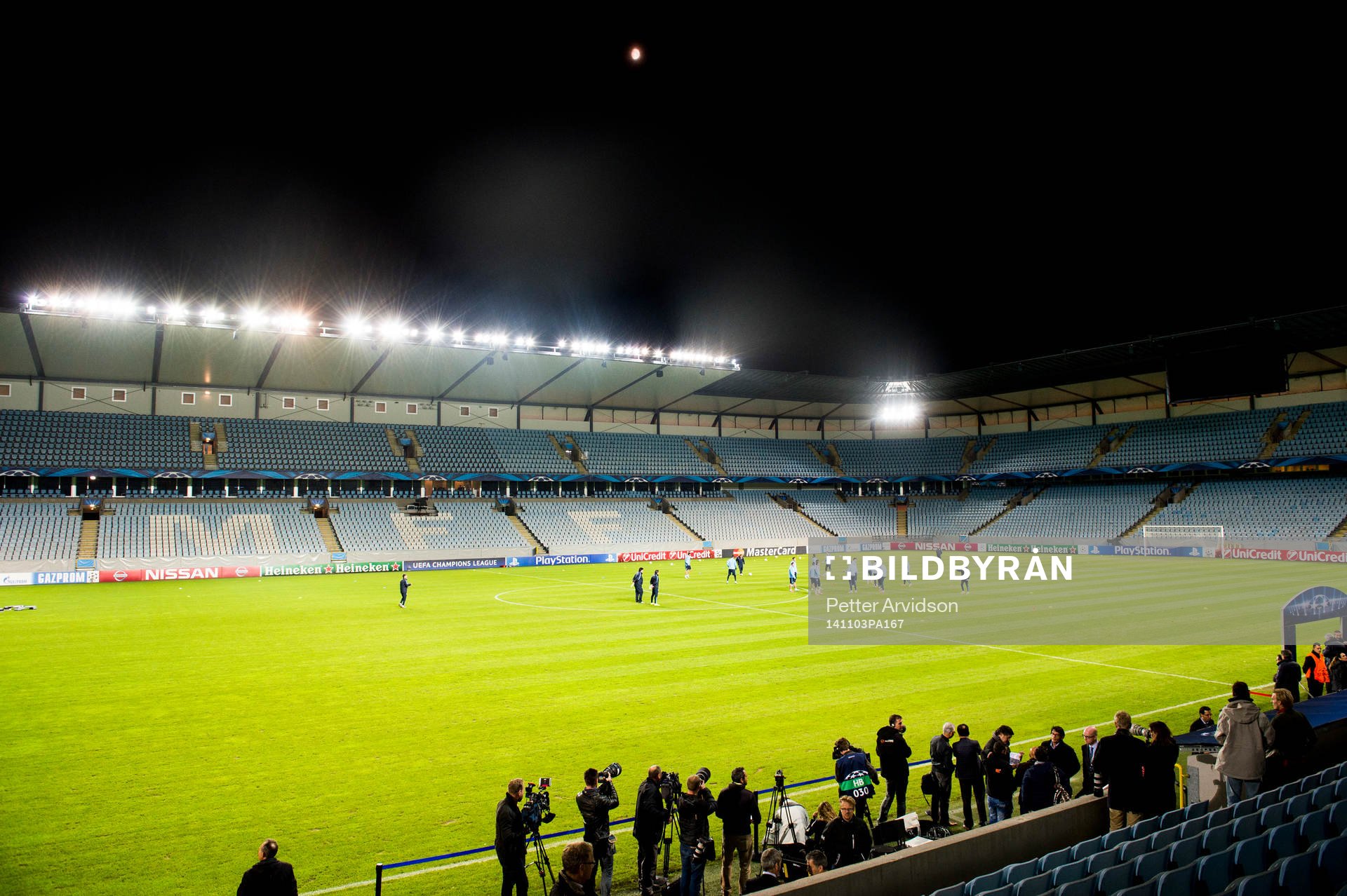 Atletico Madrid tränar på Swedbank Stadion