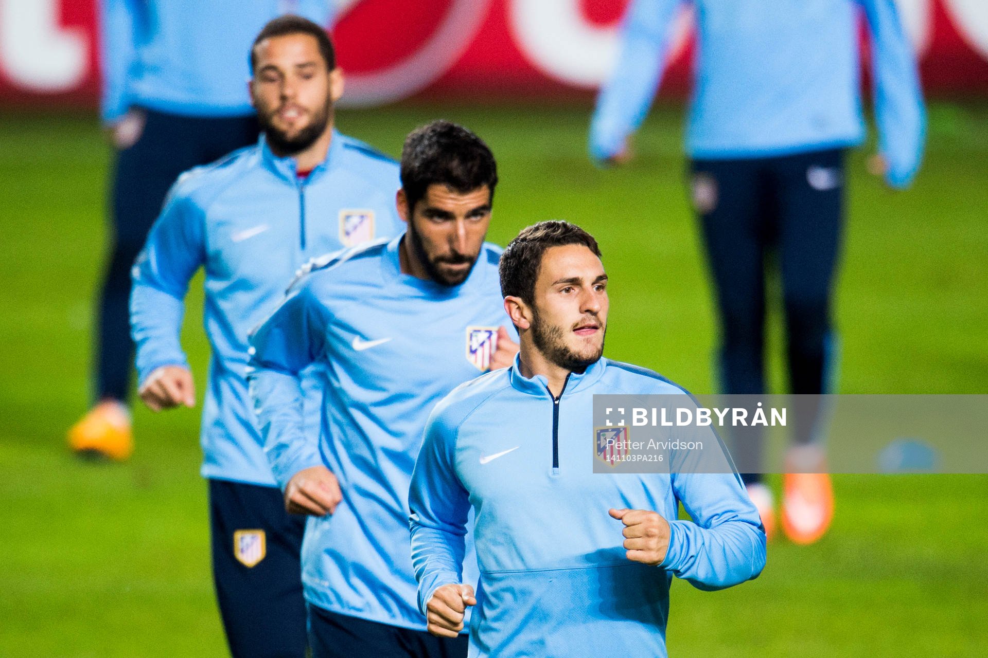 Atletico Madrids Koke, Raul Garcia och Mario Suarez