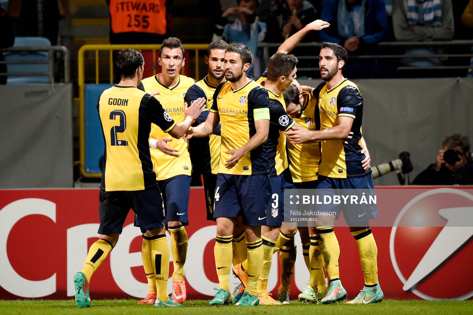 Atletico Madrids spelare firar 1-0 genom Koke
