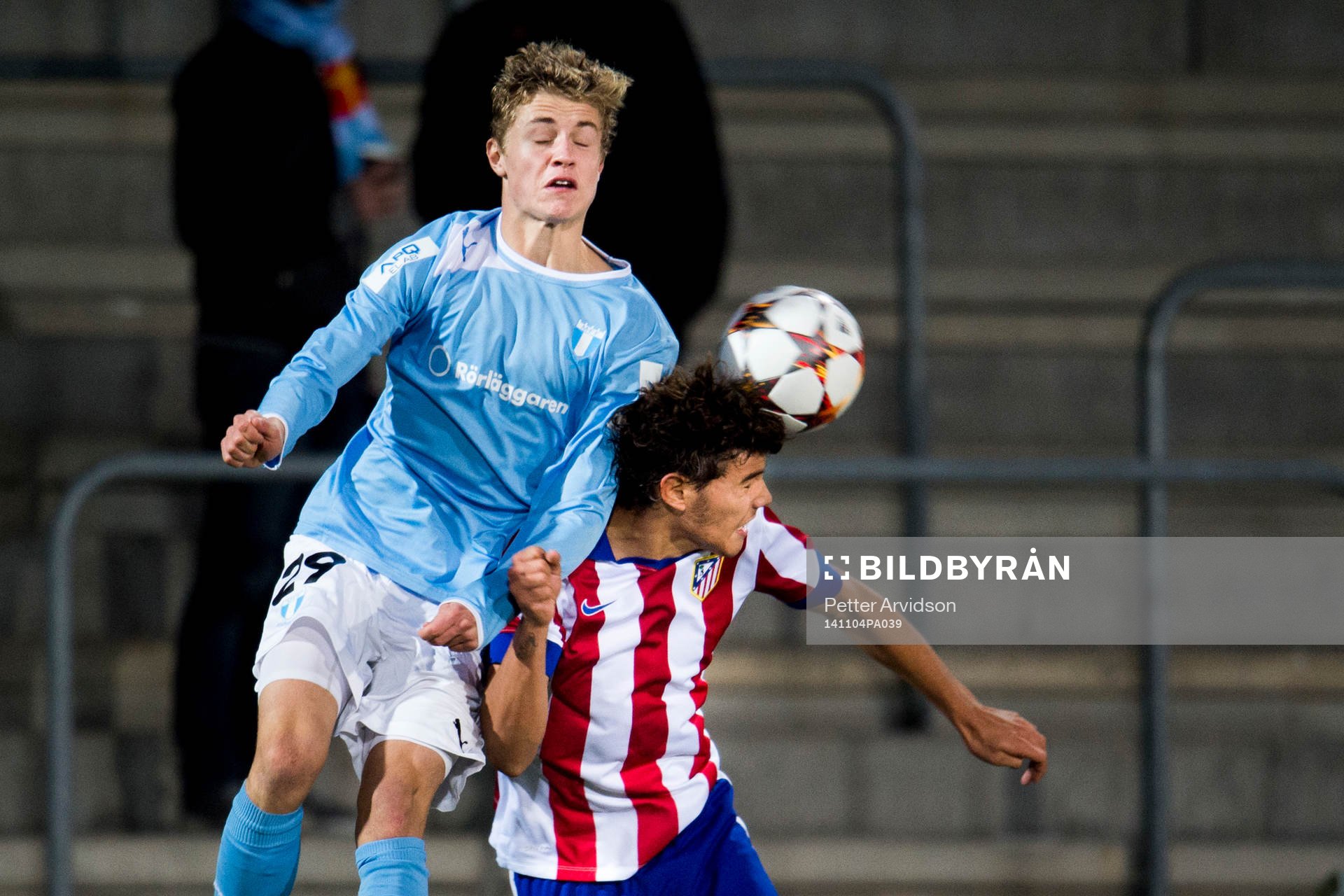 Malmö FFs Mattias Svanberg och Atlético Madrids Fracois
