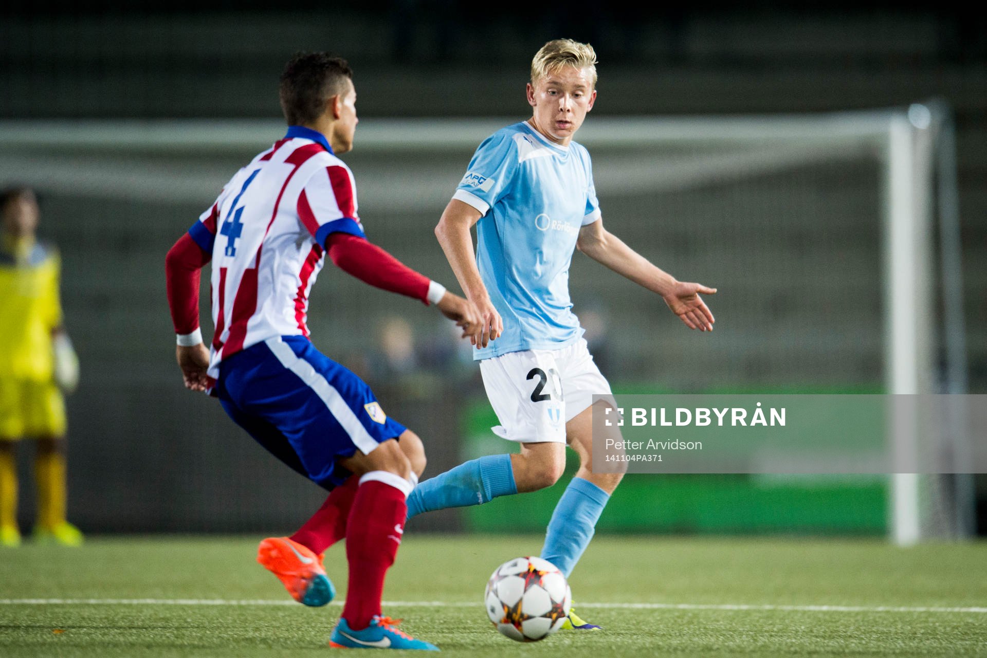 Malmö FFs Johan Brannefalk och Atlético Madrids Francois