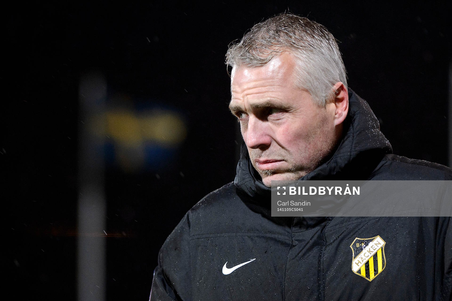Häckens tränare Teddy Olausson under sm-finalen i fotboll för U21 mellan Häcken och Mjällby den 5 november 2014 i Göteborg.