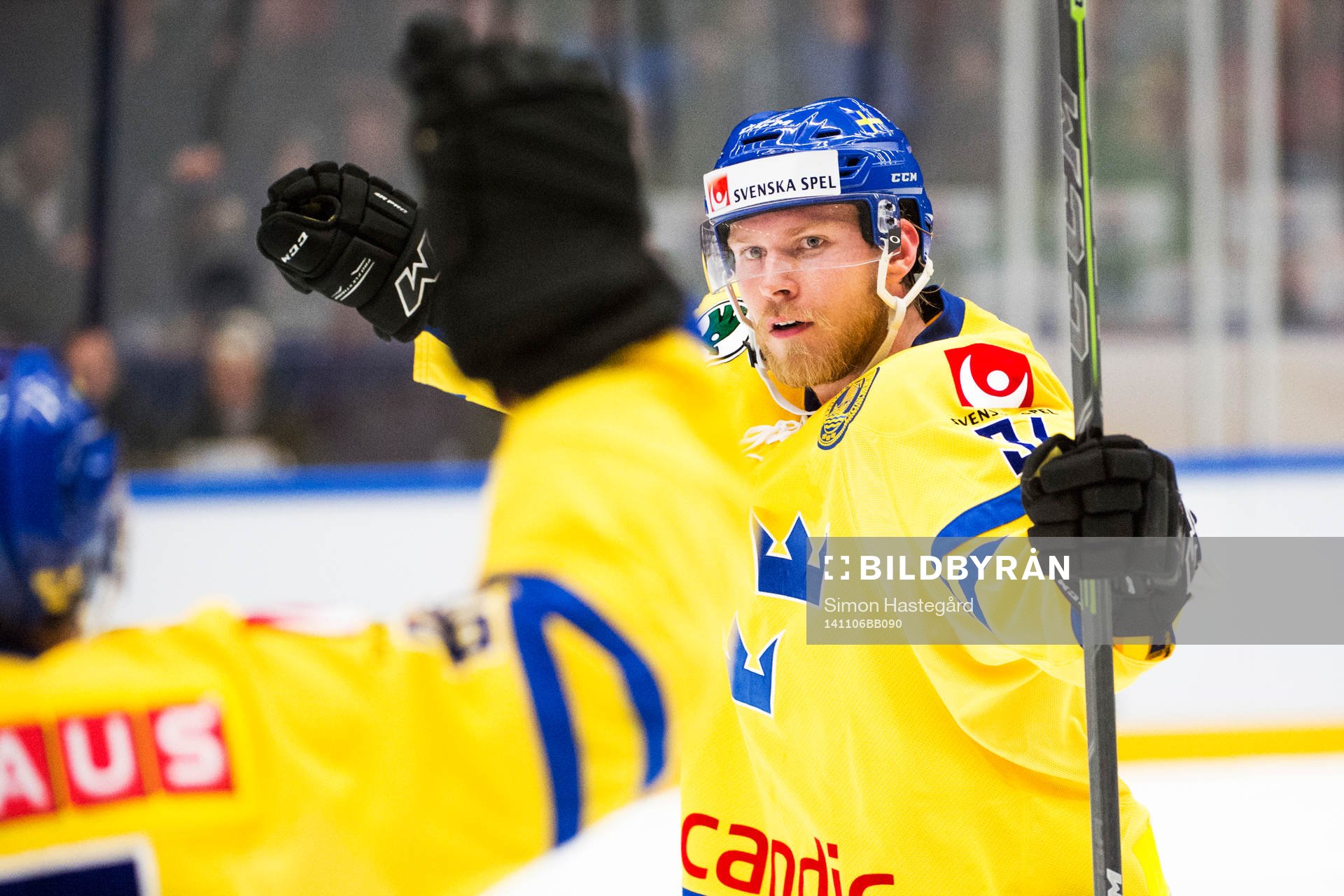 Sveriges Alexander Urbom jublar