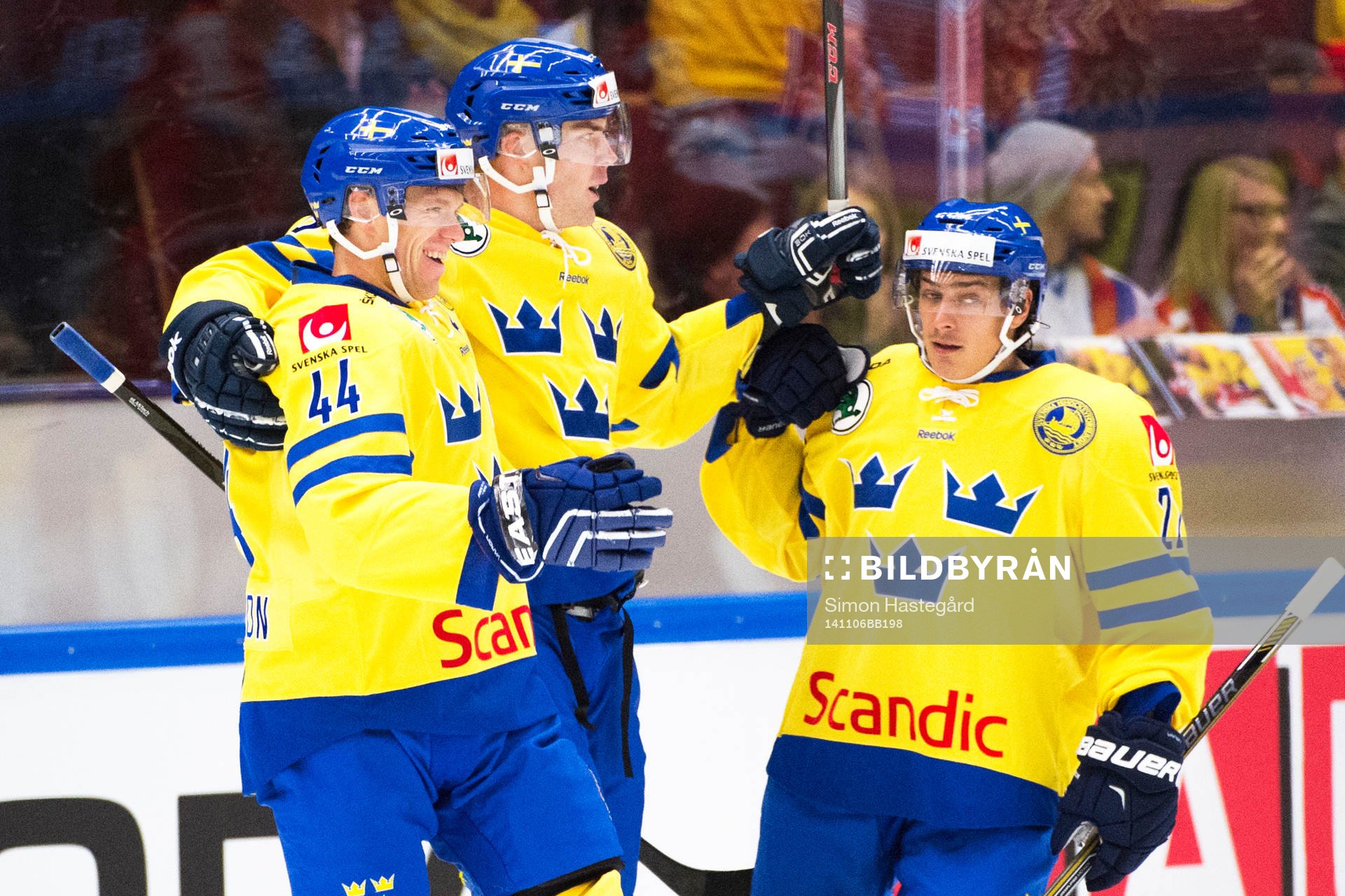 Sveriges Nicklas Danielsson, Patrik Hersley och Andre