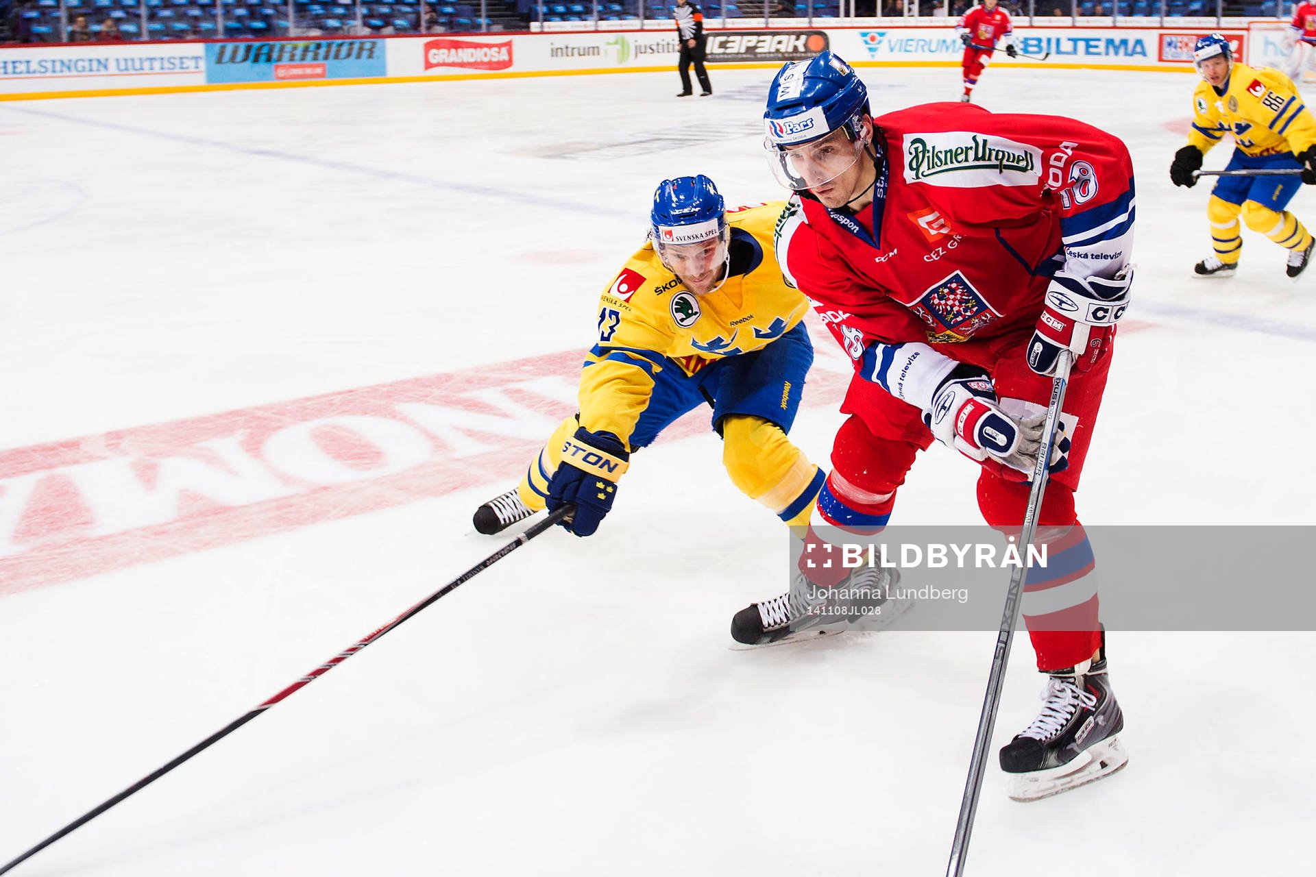 Sveriges Tom Wandell och Tjeckiens Tomas Kubalik