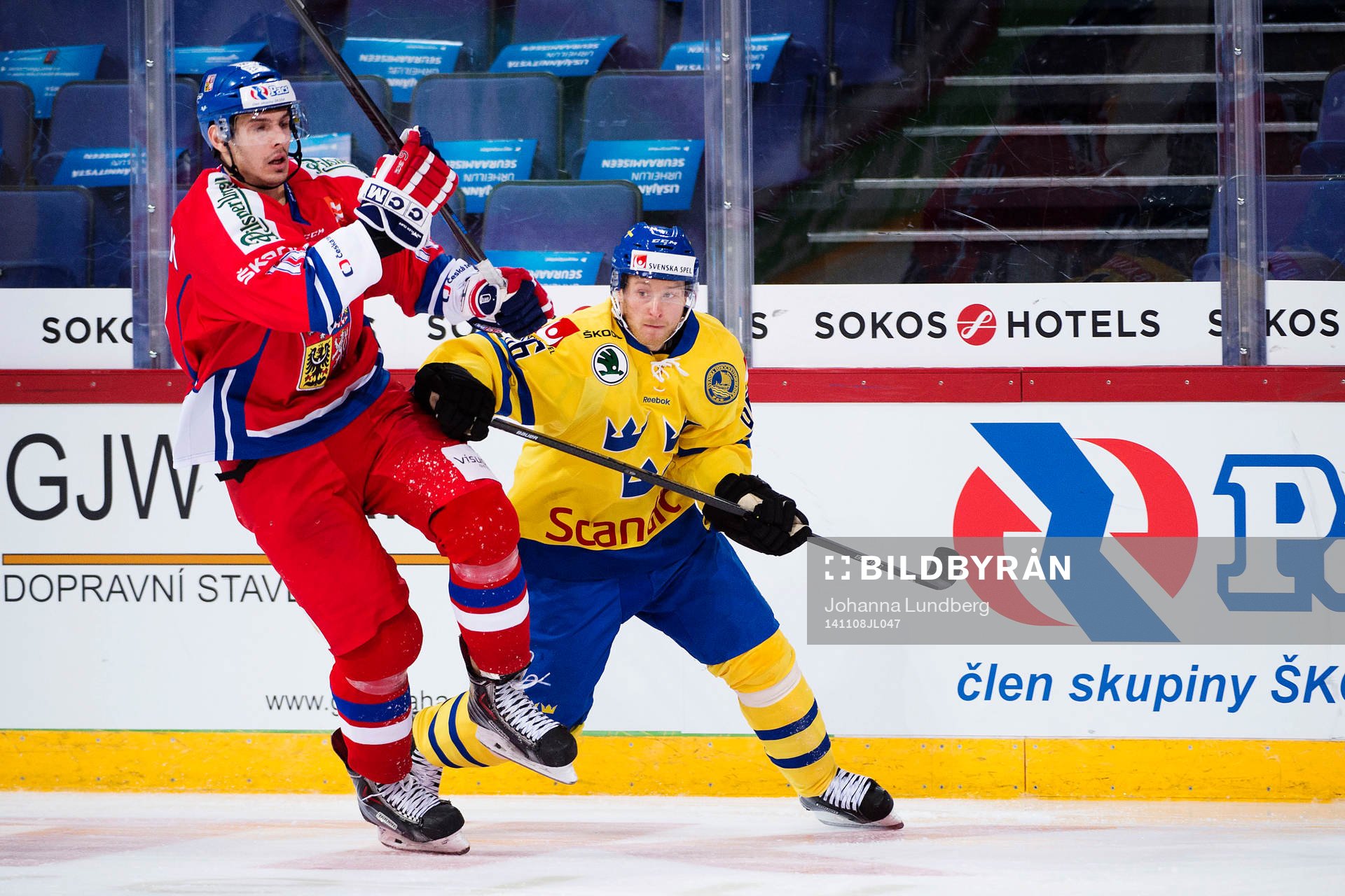 Tjeckiens Tomas Kubalik och Sveriges Linus Klasen