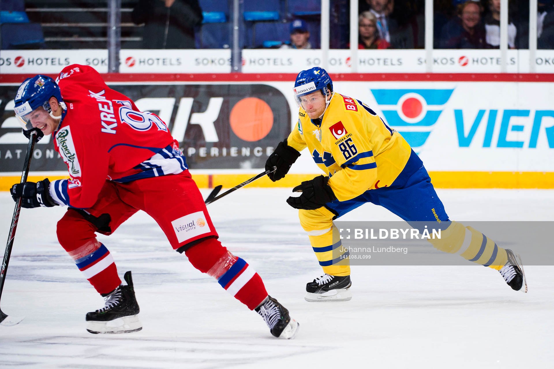 Sveriges Linus Klasen jagar Tjeckiens Jakub Krejcik
