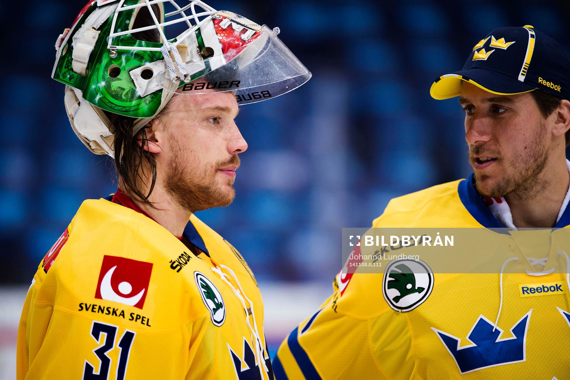 Sveriges målvakt Anders Nilsson och målvakt Henrik