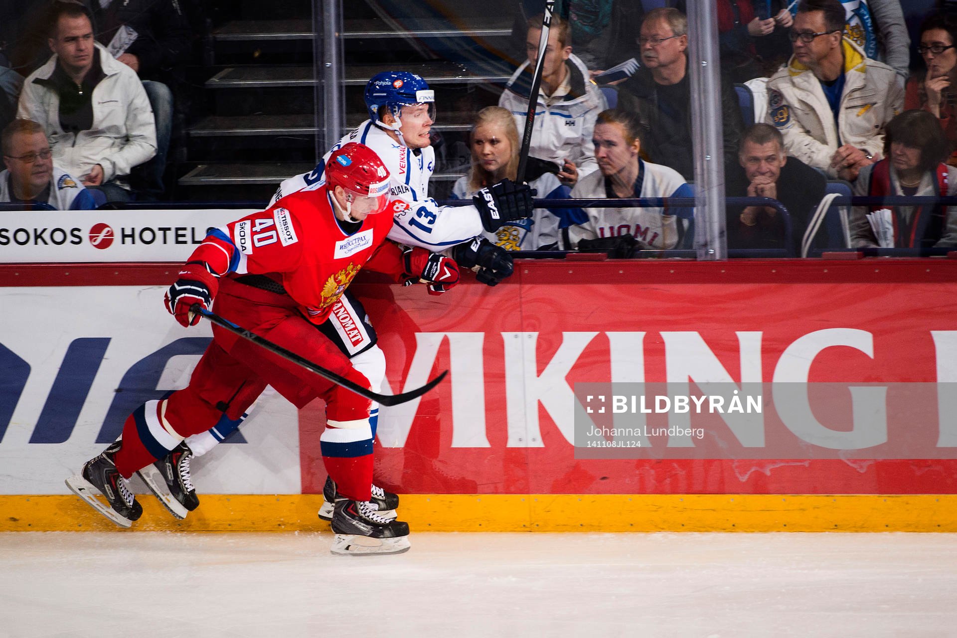 Rysslands Sergey Kalinin och Finlands Petteri Wirtanen