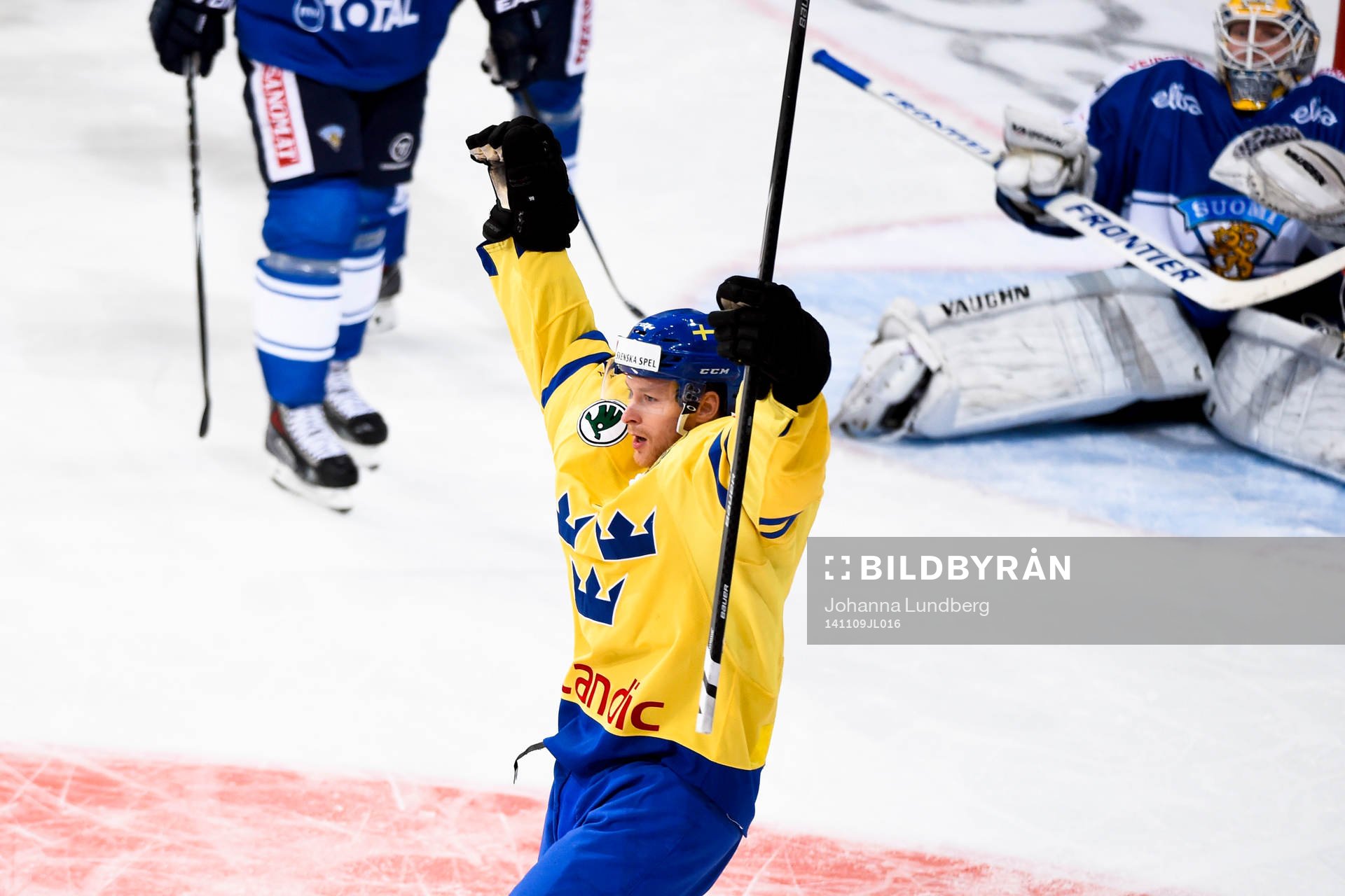 Sveriges Linus Klasen jublar