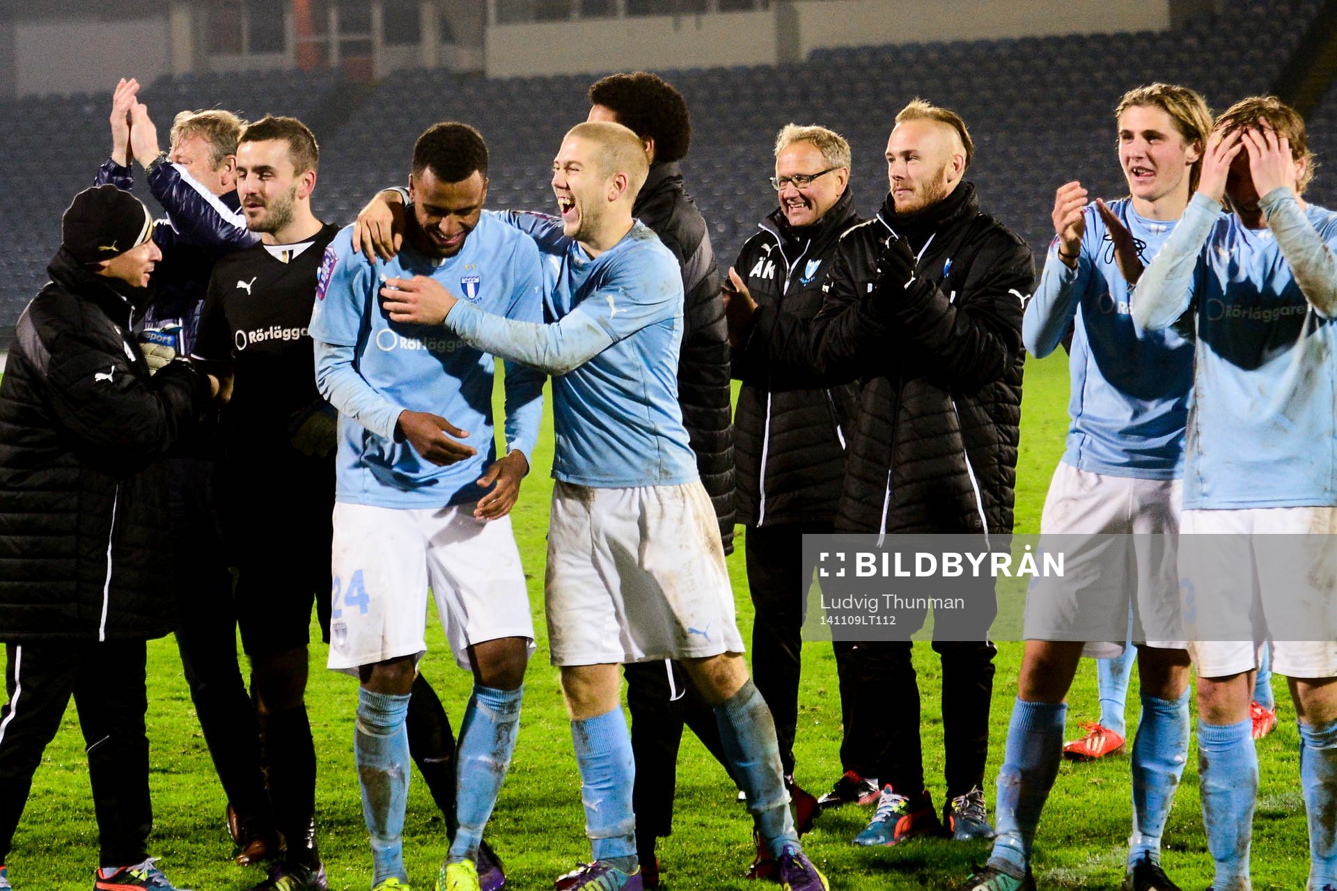 Malmö FFs Isaac Kiese Thelin och Anton Tinnerholm jublar