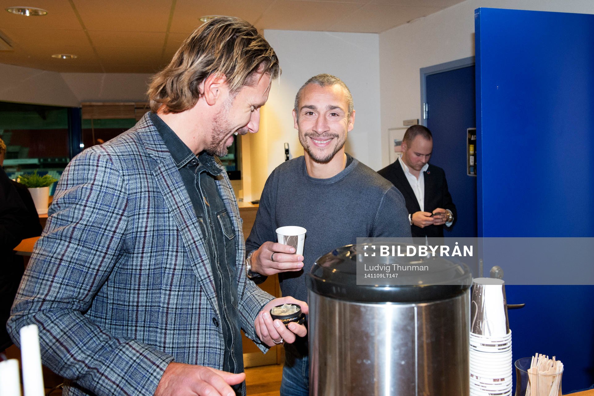 Henrik Larsson med Jesper Jansson