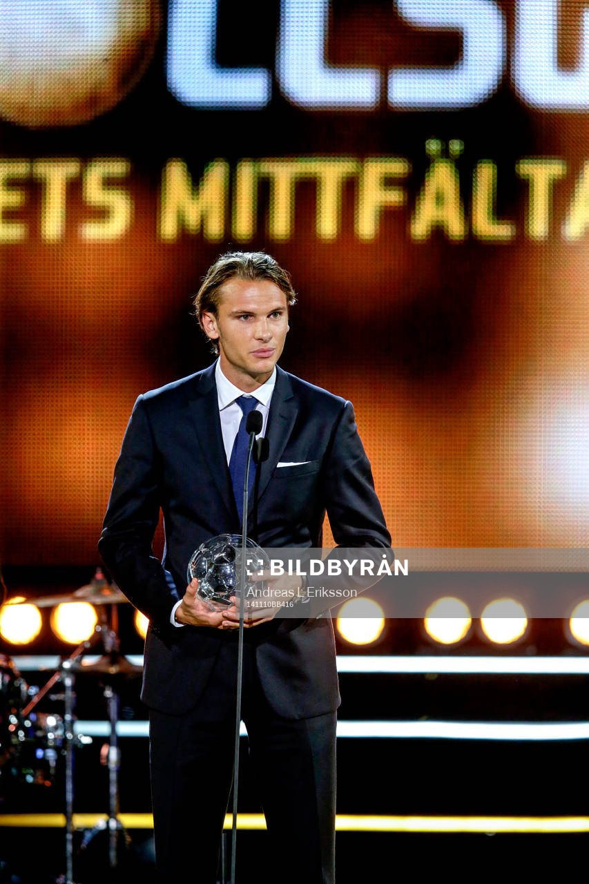 Årets mittfältare, herr tilldelades Albin Ekdal, Cagliari
