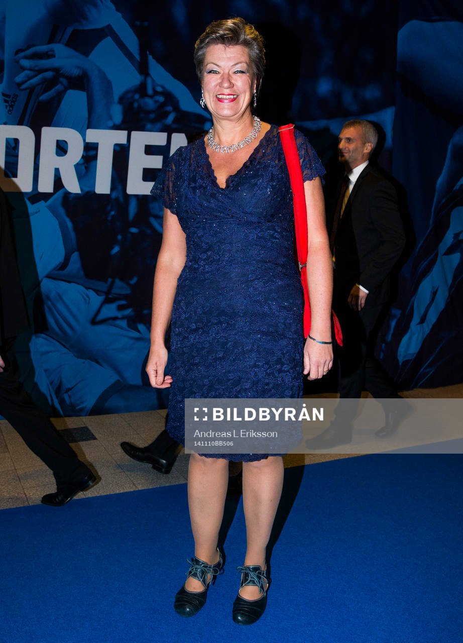 Ylva Johansson (S) under Fotbollsgalan den 10 november 2014 i Stockholm. 