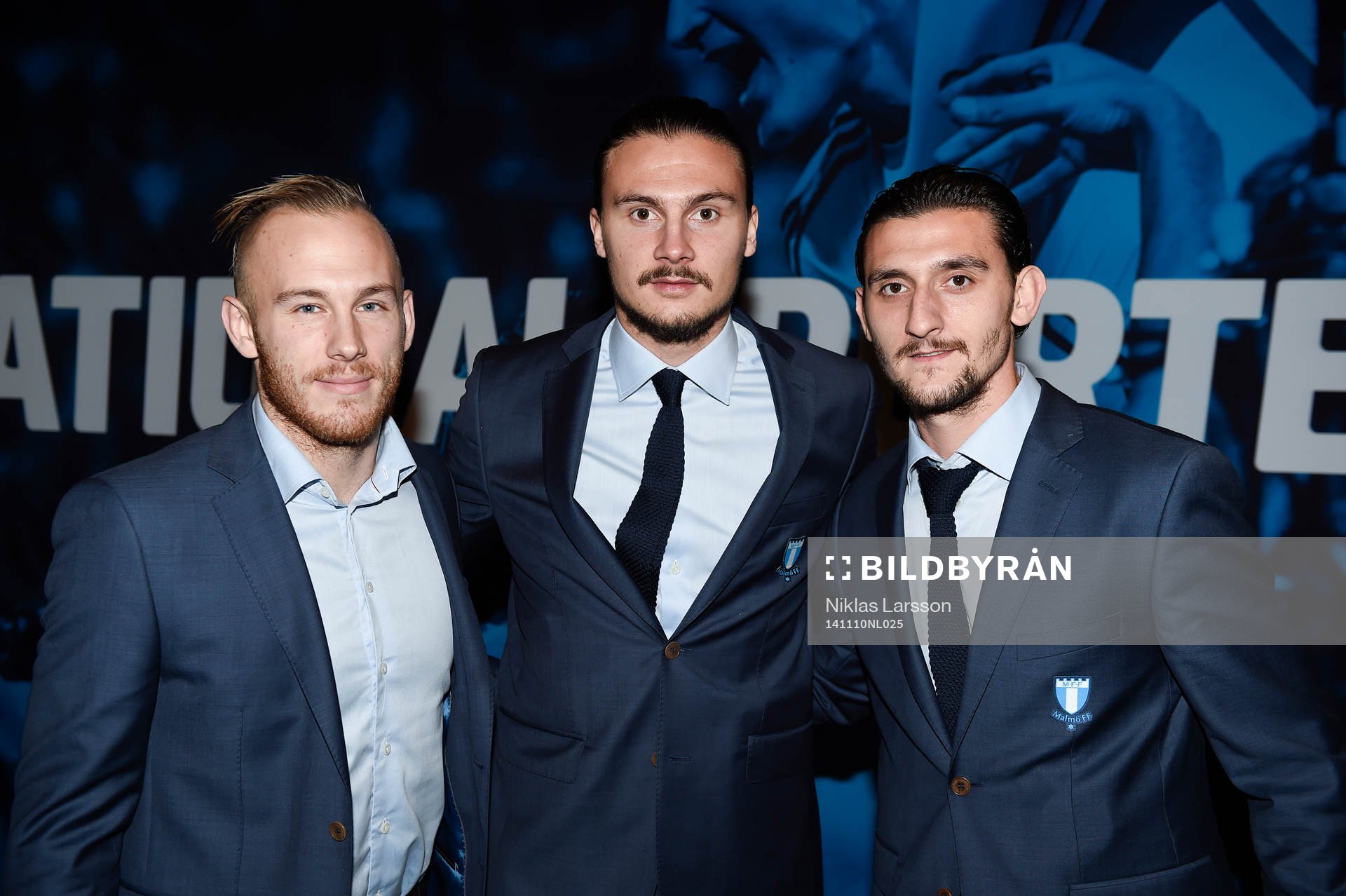 Malmö FFs Magnus Eriksson, Erik Johansson och Ahgon Mehmeti