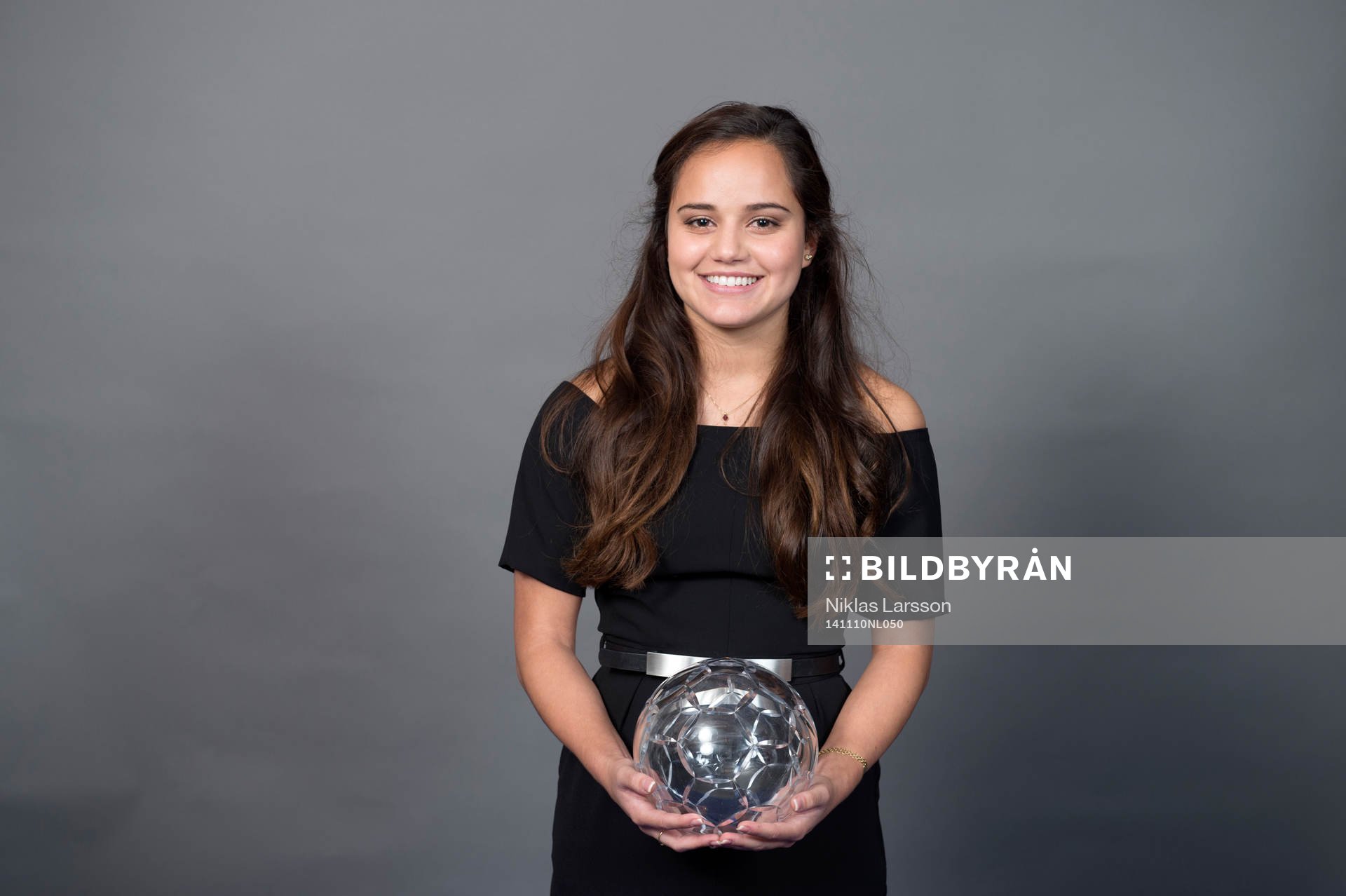 Årets genombrott till Malin Diaz under Fotbollsgalan den 10 november 2014 i Stockholm.