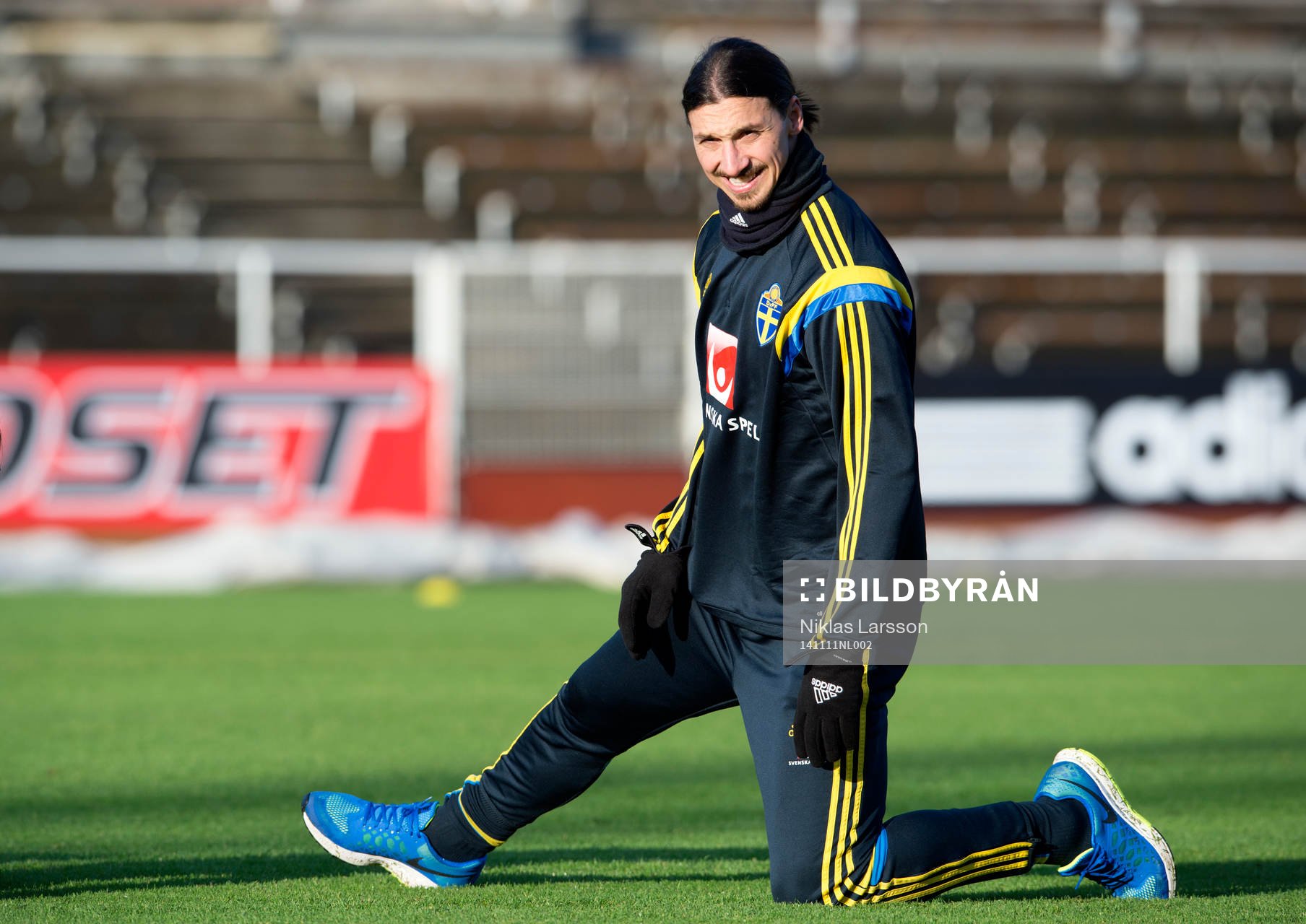 Sveriges Zlatan Ibrahimovic rehabtränar