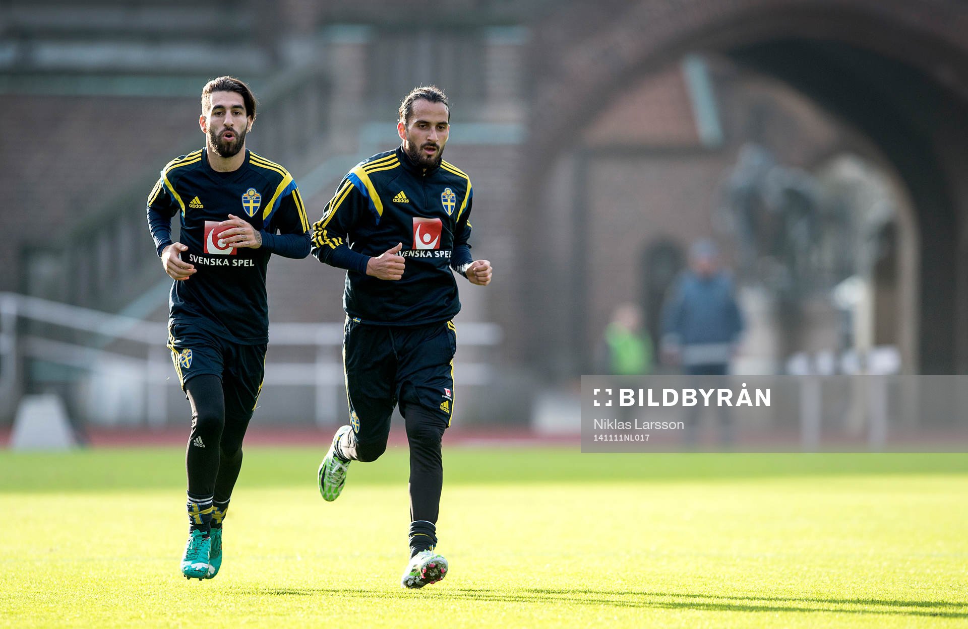 Sveriges Jimmy Durmaz och Erkan Zengin