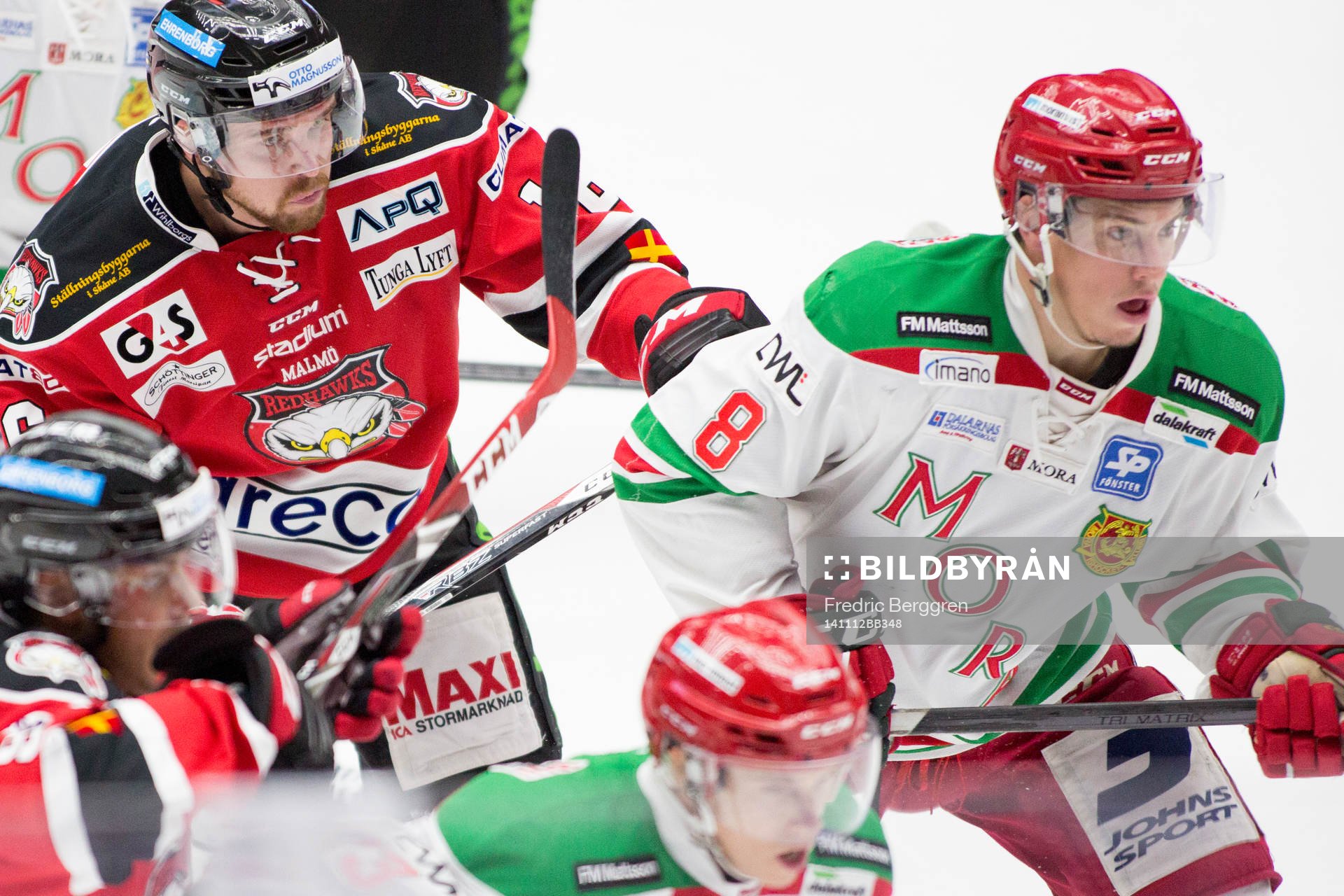Malmö Redhawks Colin Stuart och Moras Robin Johansson