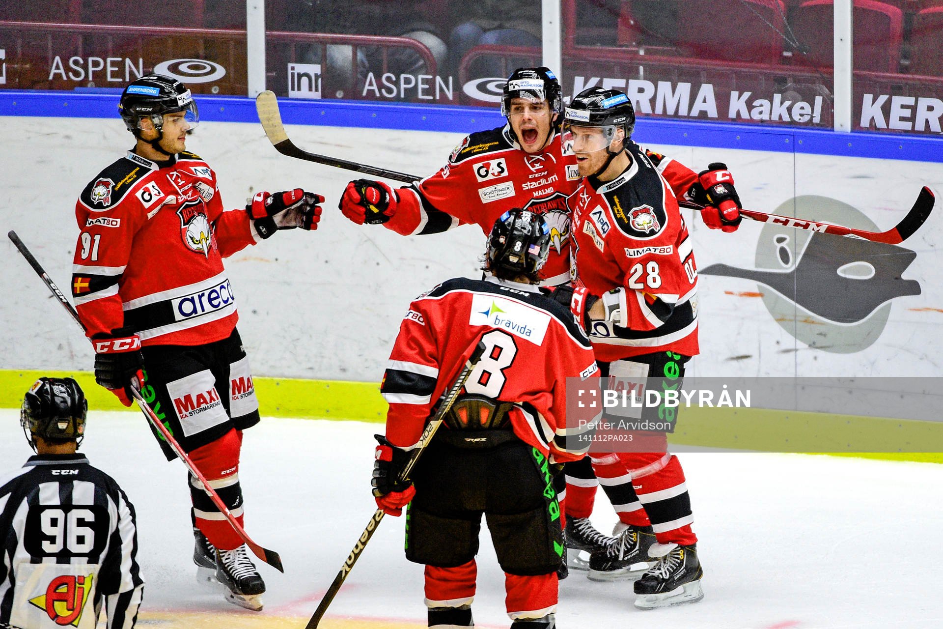 Malmö Redhawks Henrik Hetta och Jens Olsson Björn
