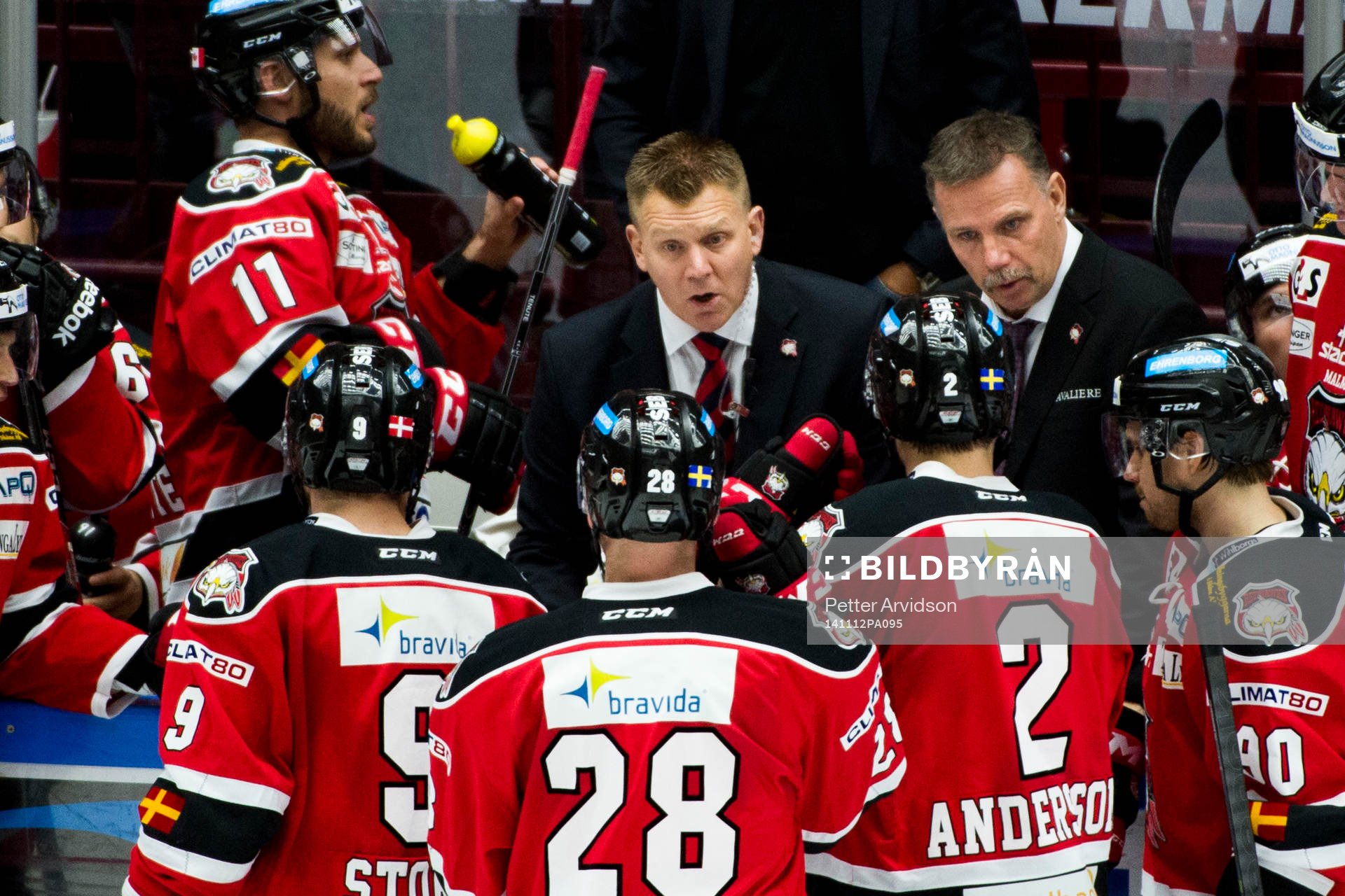 Malmö Redhawks Jesper Mattsson och tränare Mats Lusth