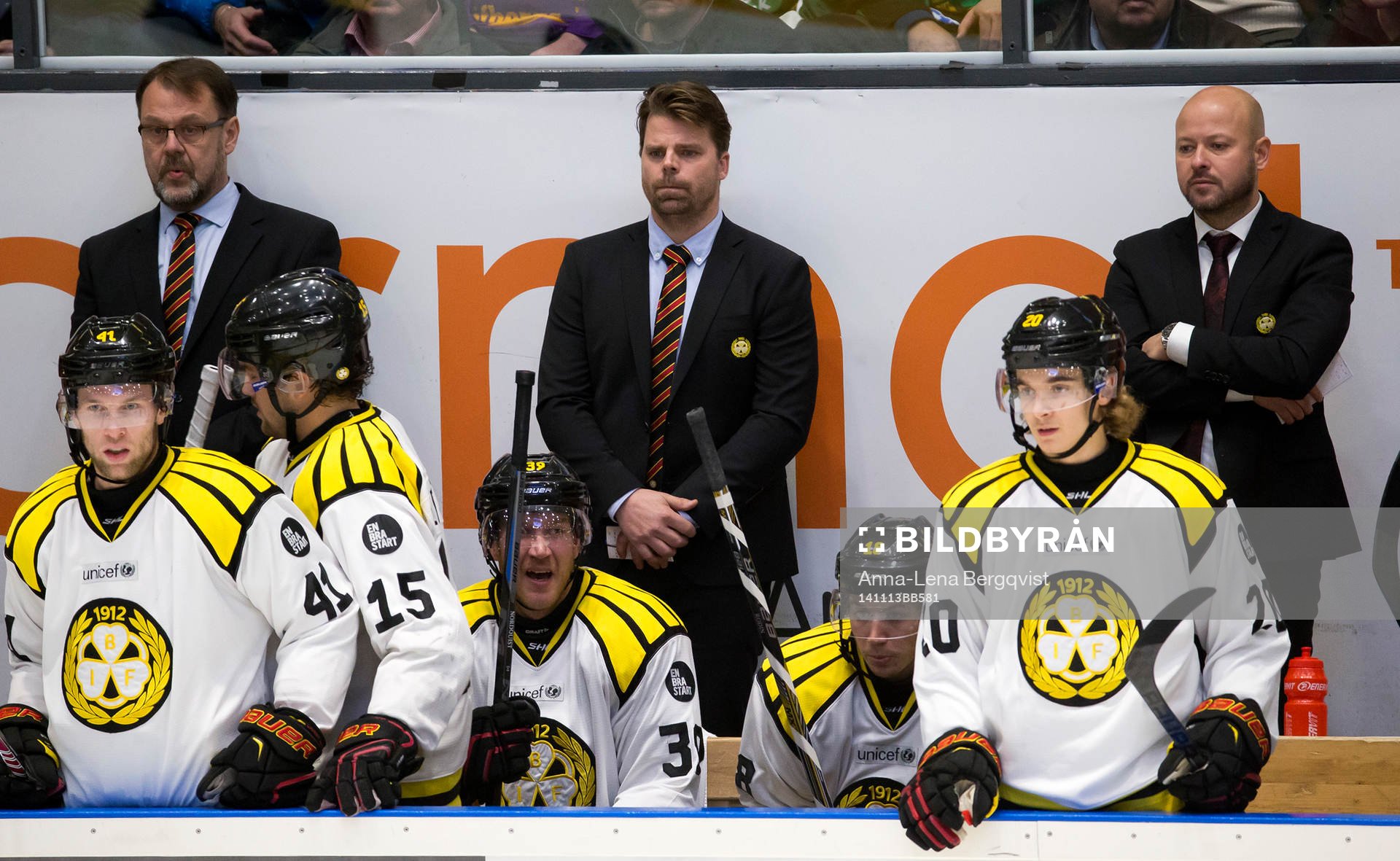 Brynäs assisterande tränare Ove Molin och tränare Tommy