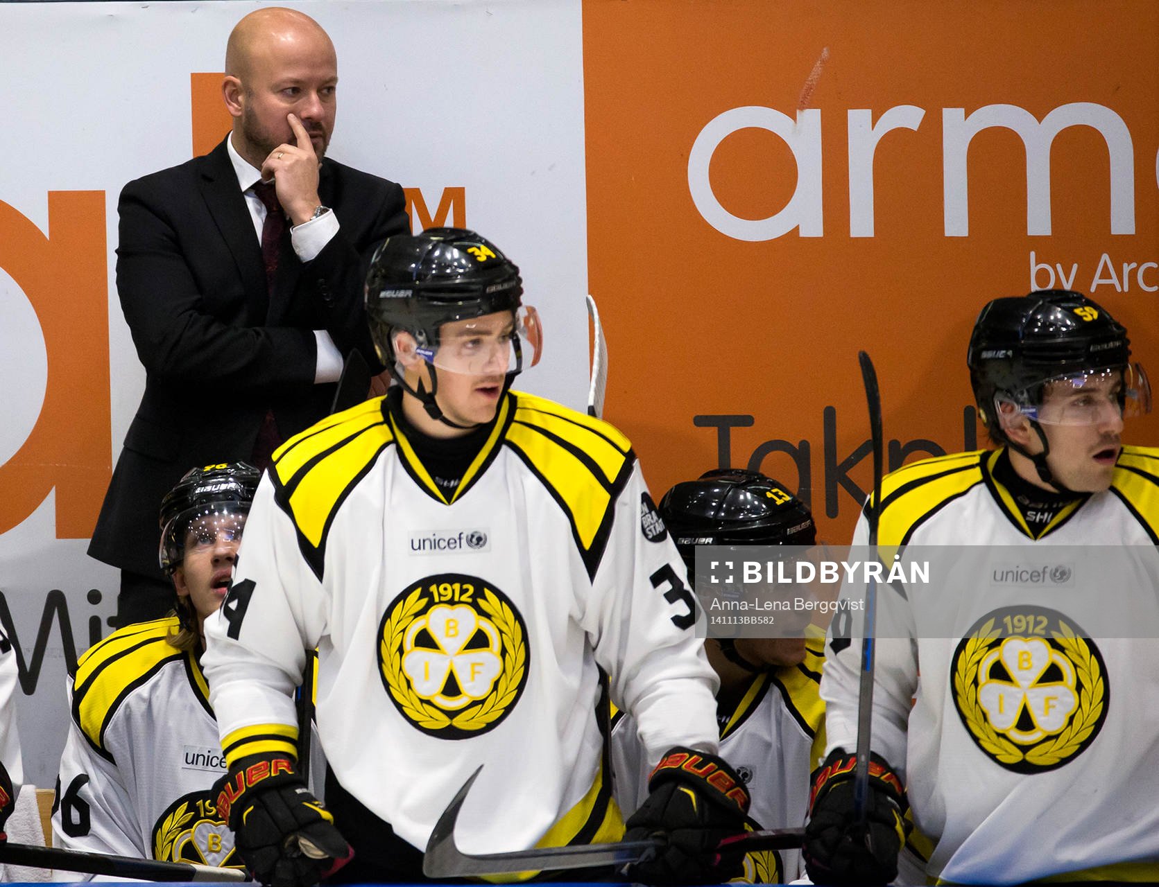 Brynäs assisterande tränare Ove Molin och tränare Tommy