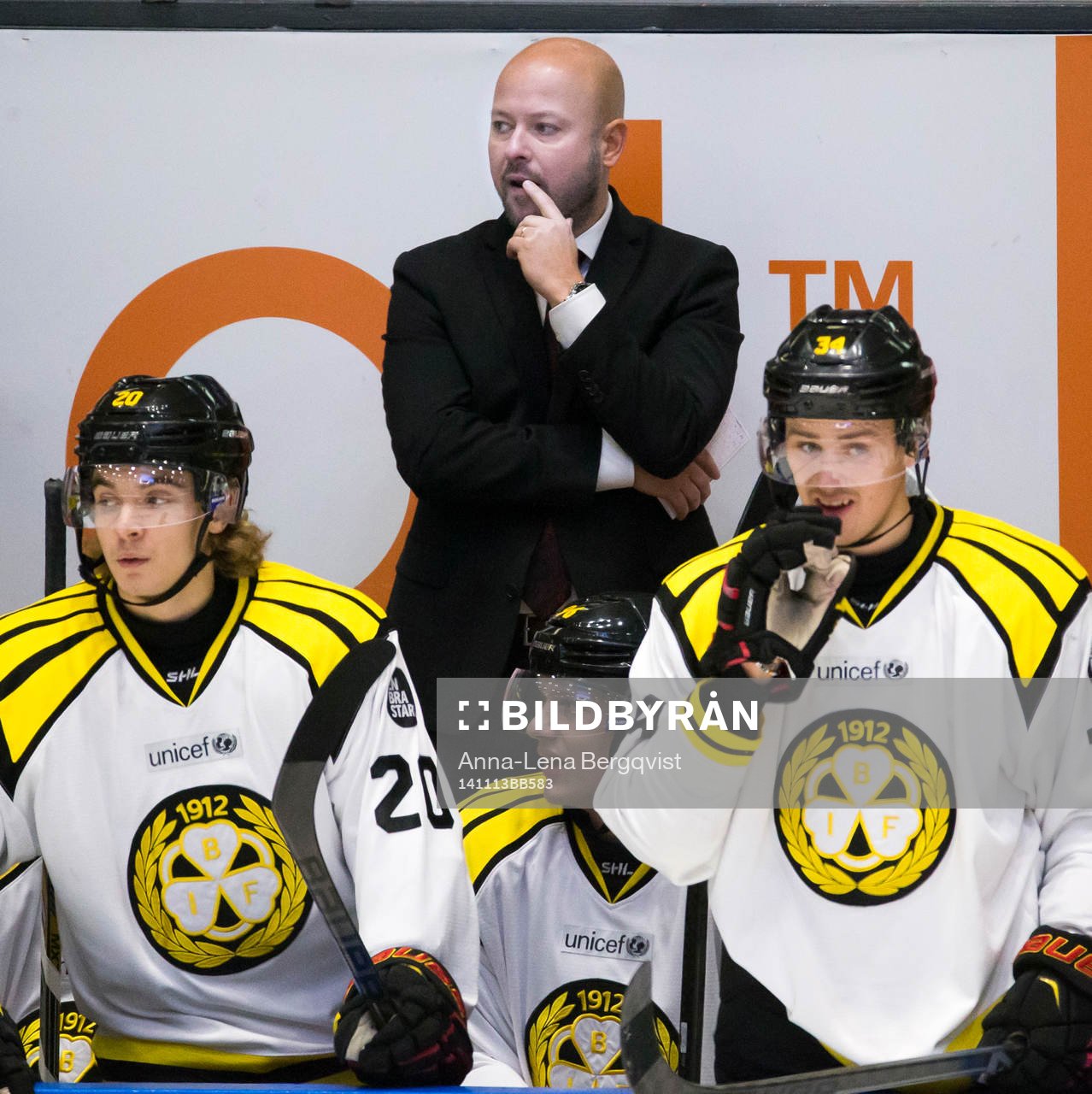 Brynäs assisterande tränare Ove Molin och tränare Tommy
