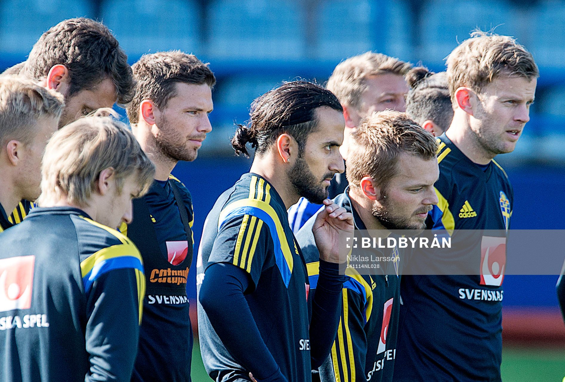 Sveriges Erkan Zengin och Sebastian Larsson