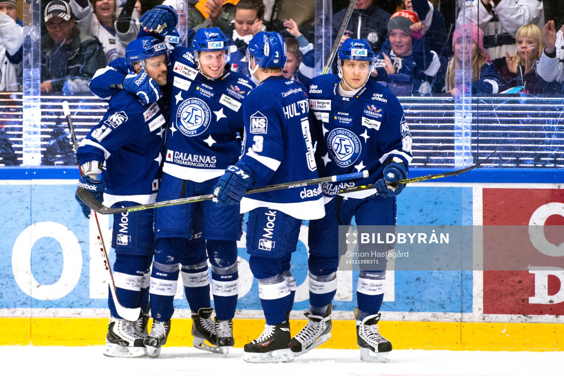 Leksands Kevin Kapstad, David Åslin, Linus Hultström och