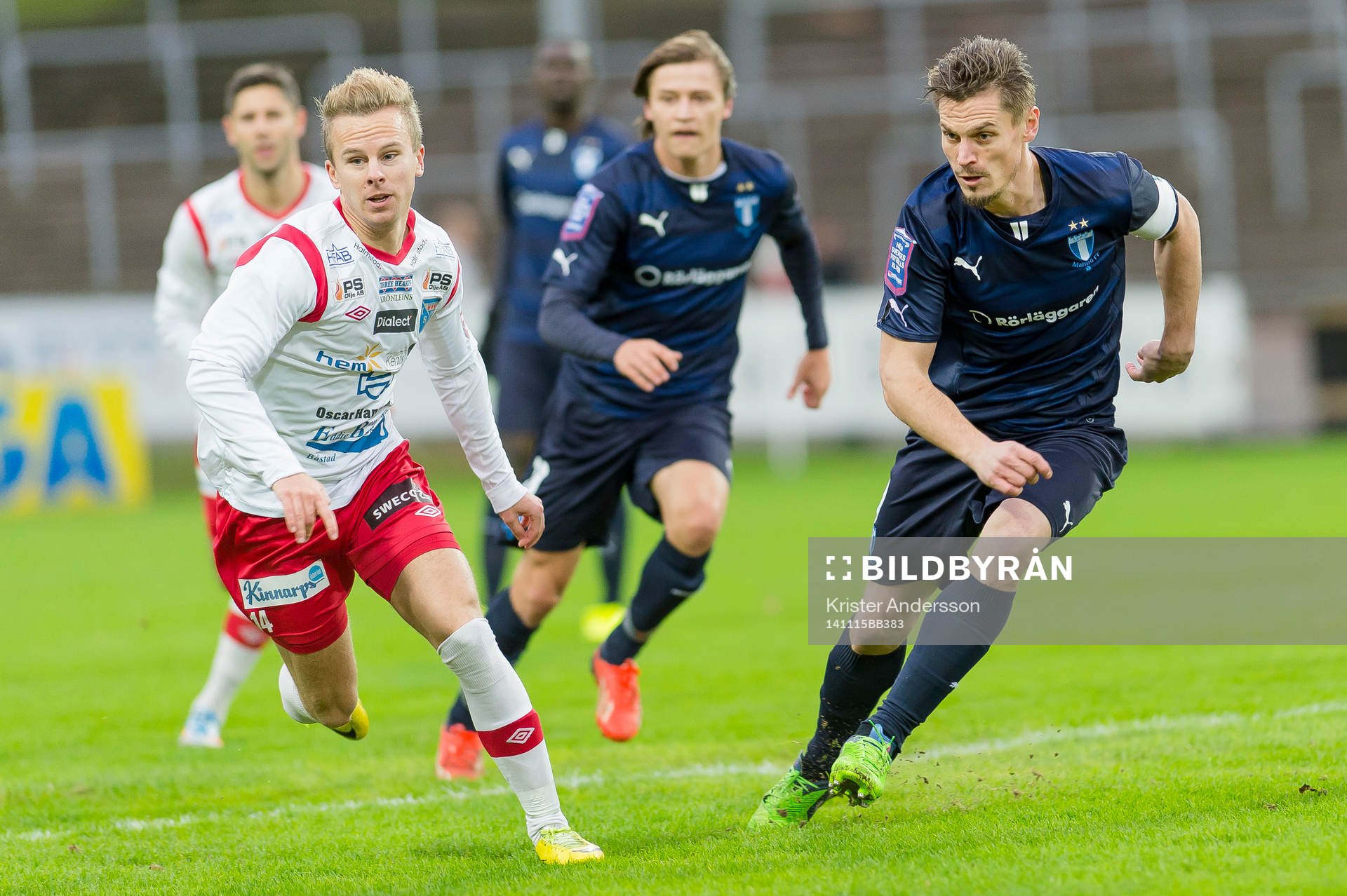 Halmias Robin Thomasson och Malmö FFs Markus Rosenberg