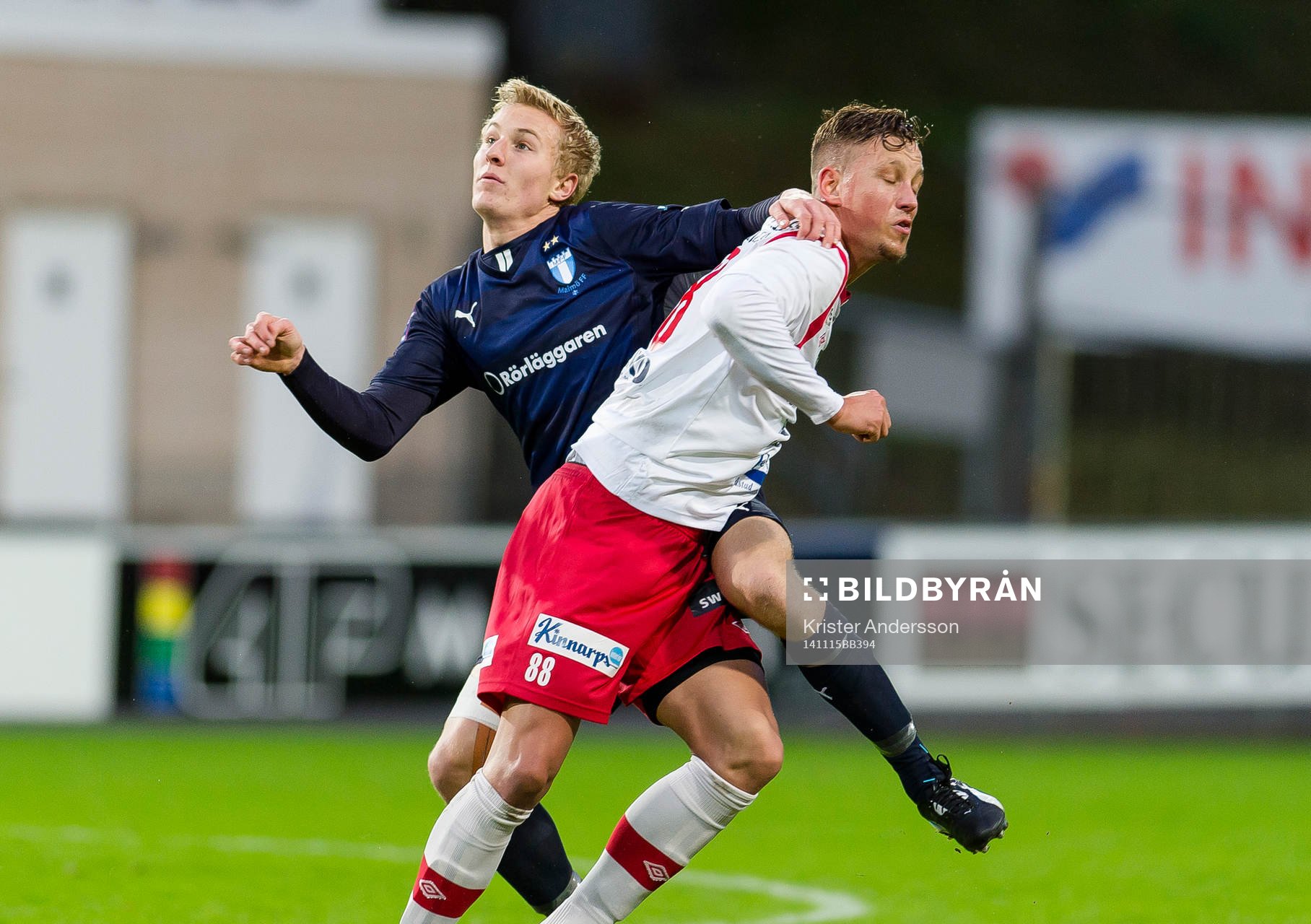Malmö FFs Jacob Palander och Halmias Sonny Karlsson