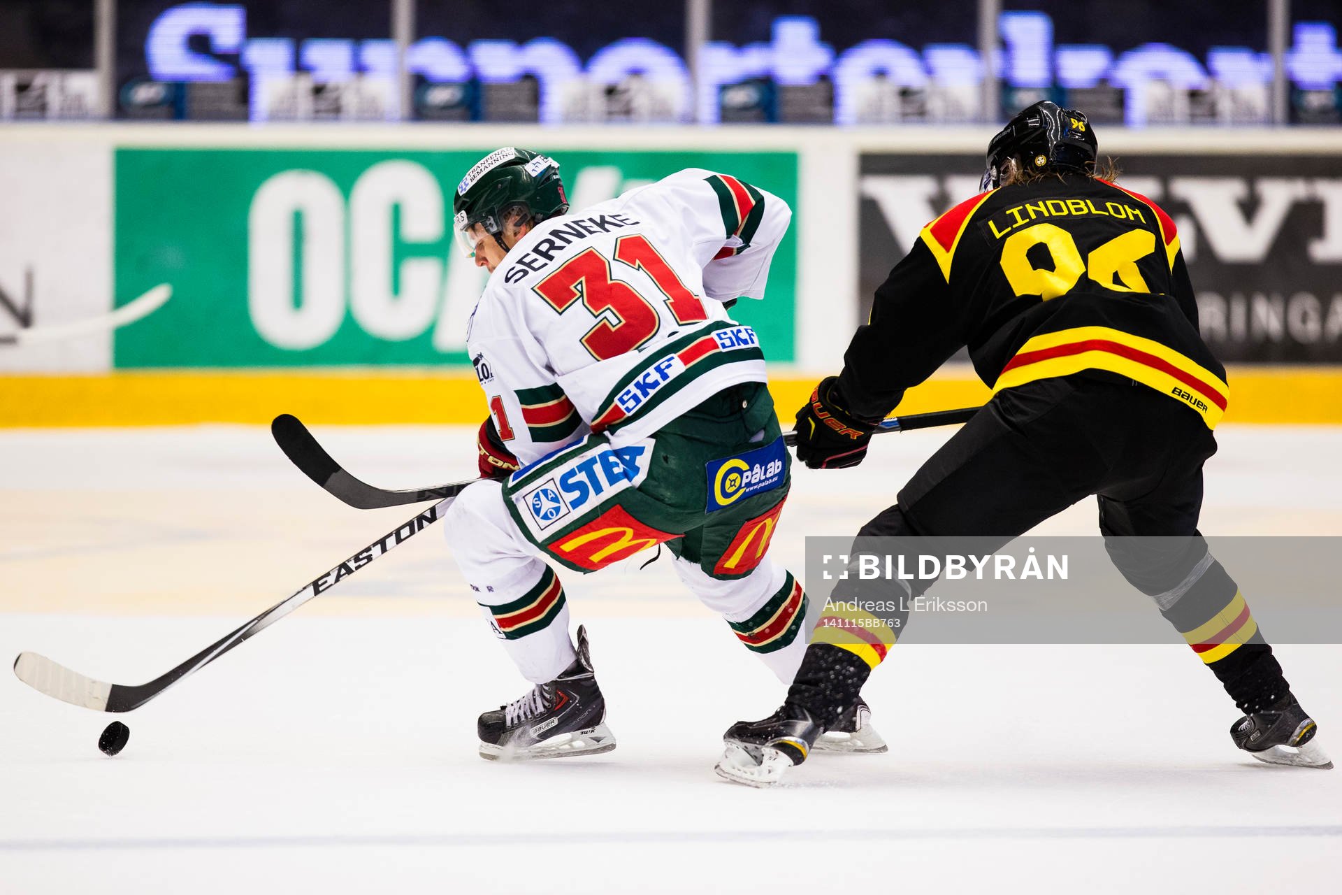 Frölundas Nicklas Lasu och Brynäs Oskar Lindblom