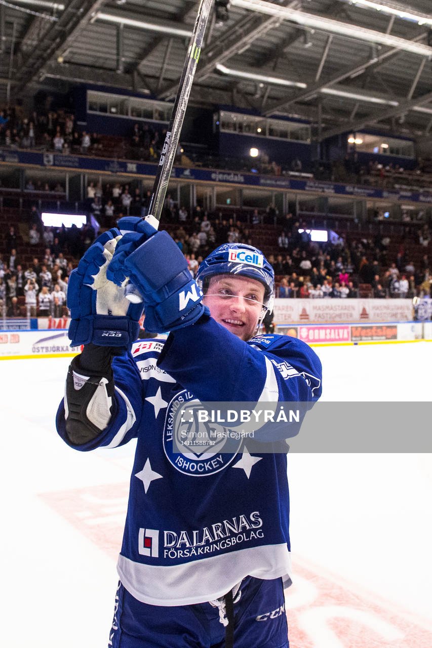 Leksands Linus Hultström jublar