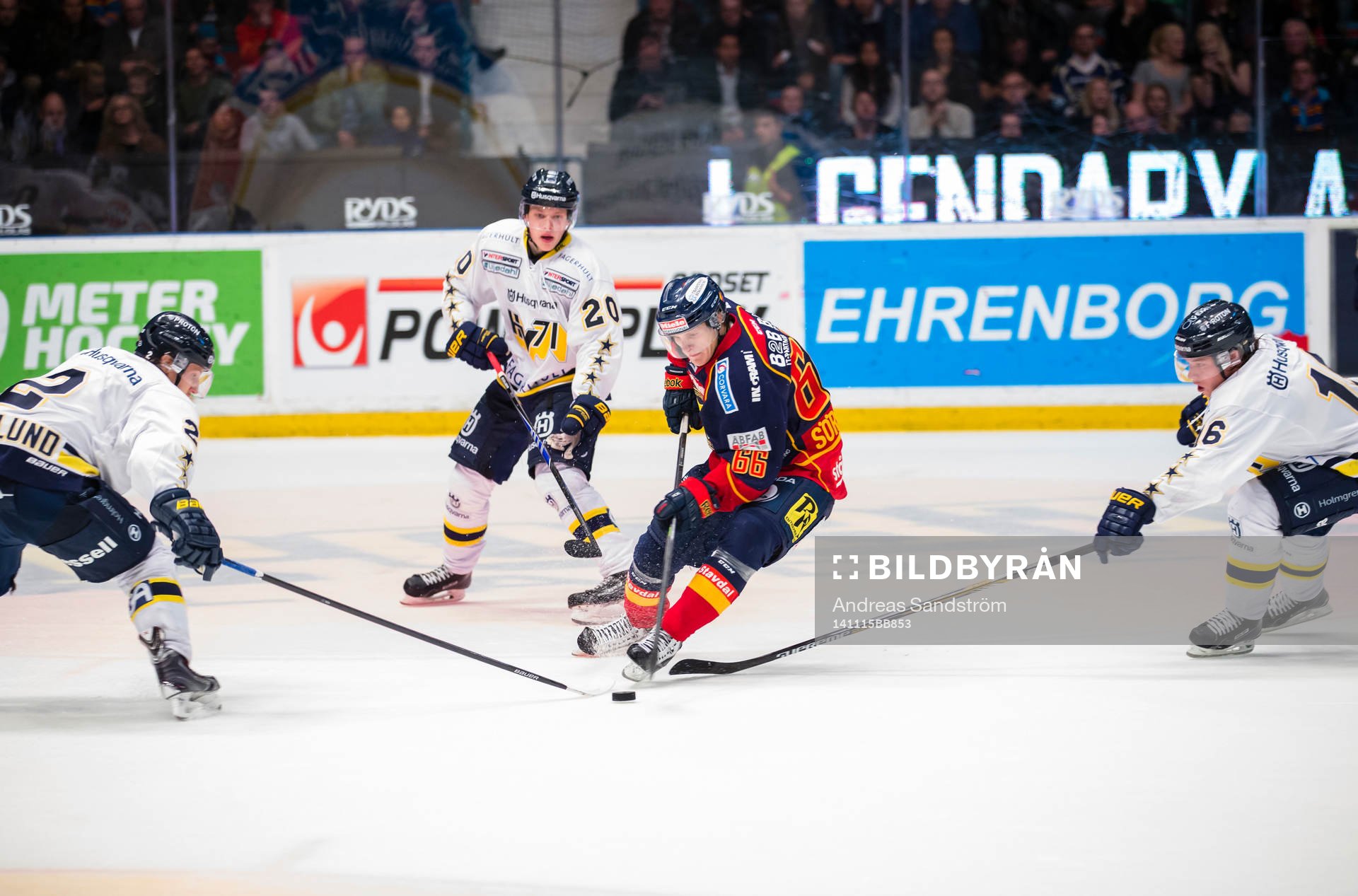 s Kristofer Berglund (v), Lawrence Pilut och Filip Sandberg