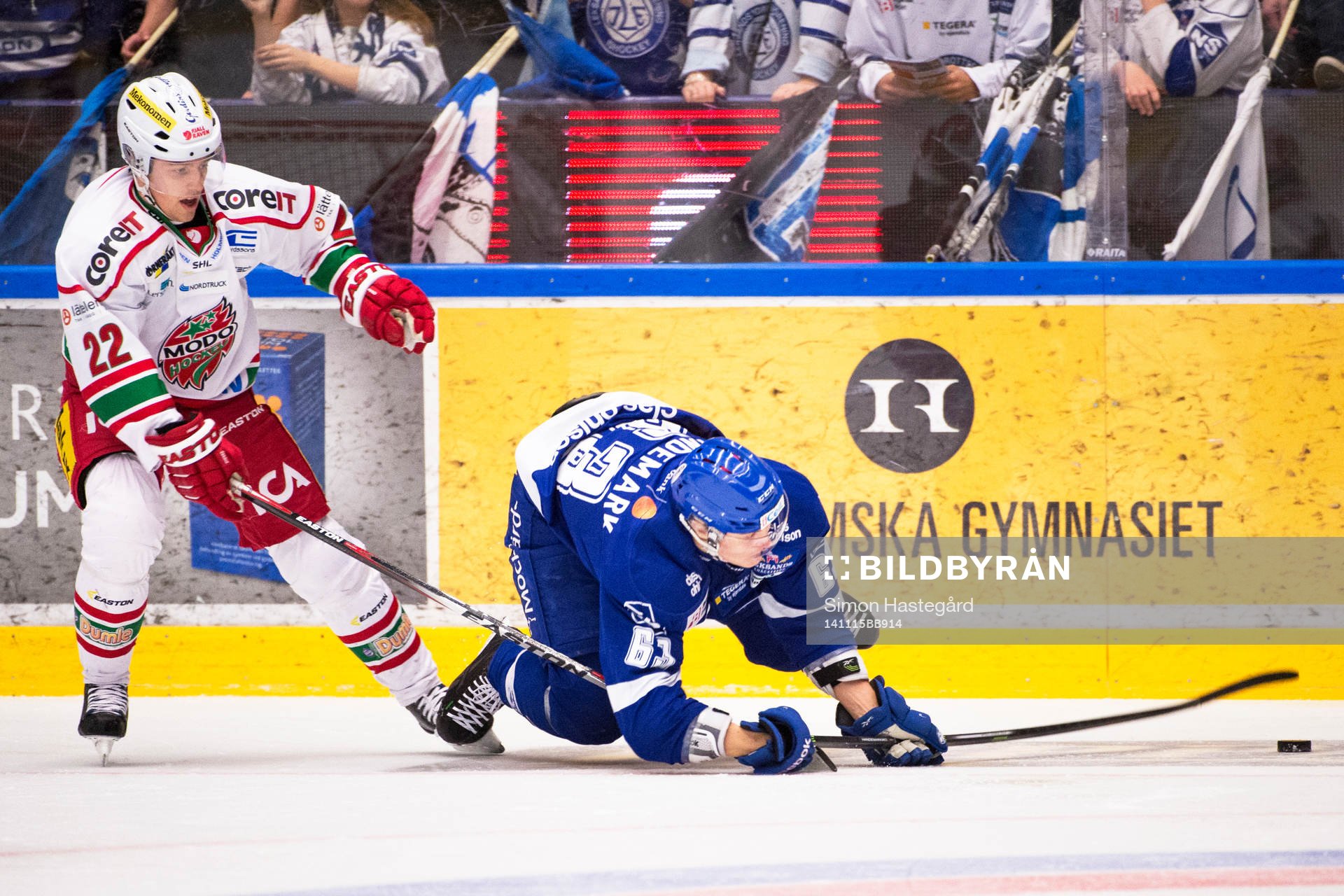 Leksands Fredrik Händemark faller